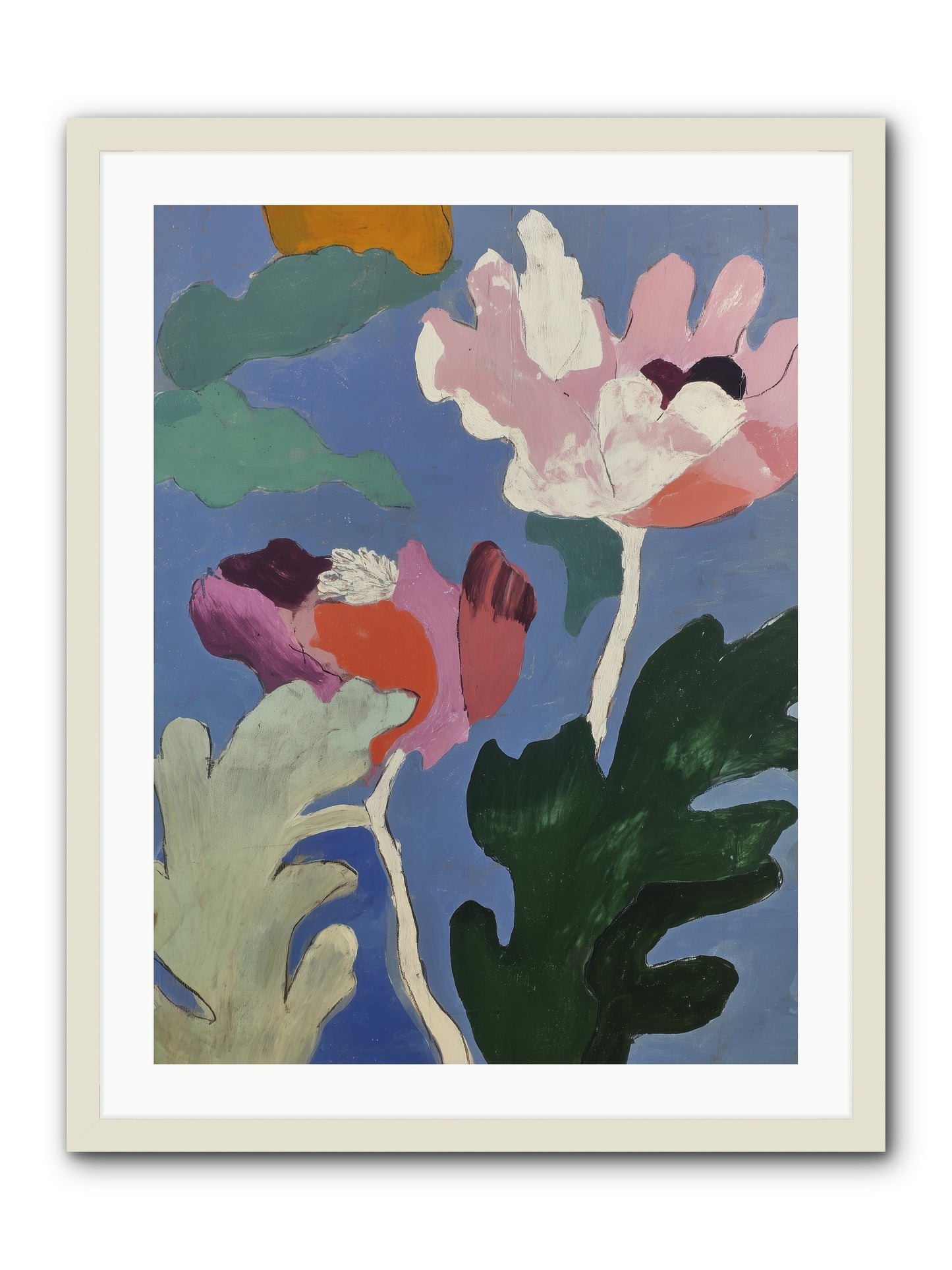 Moth in Fog -- Framed Print - White 24x32