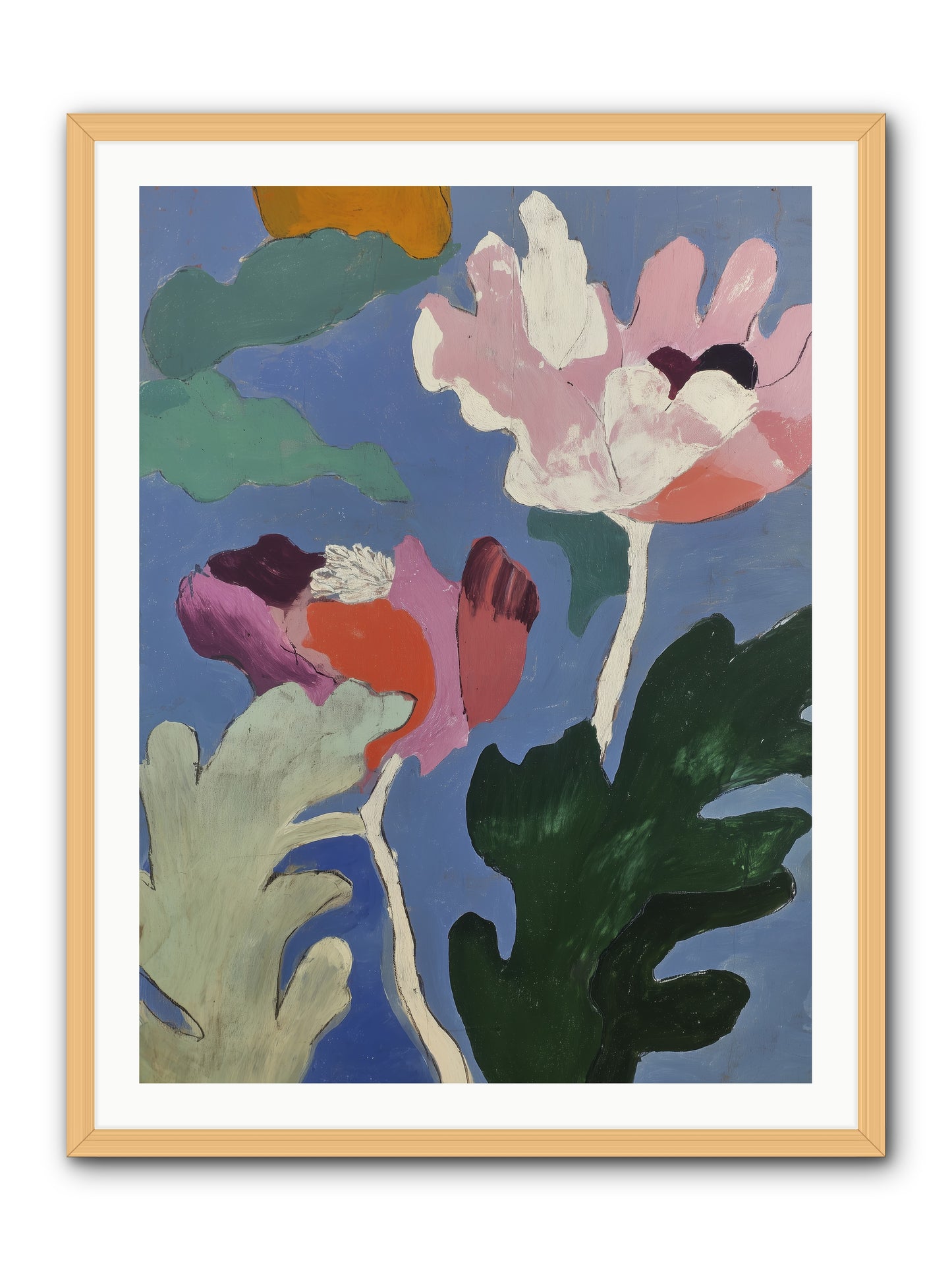 Moth in Fog -- Framed Print - Natural 30x40