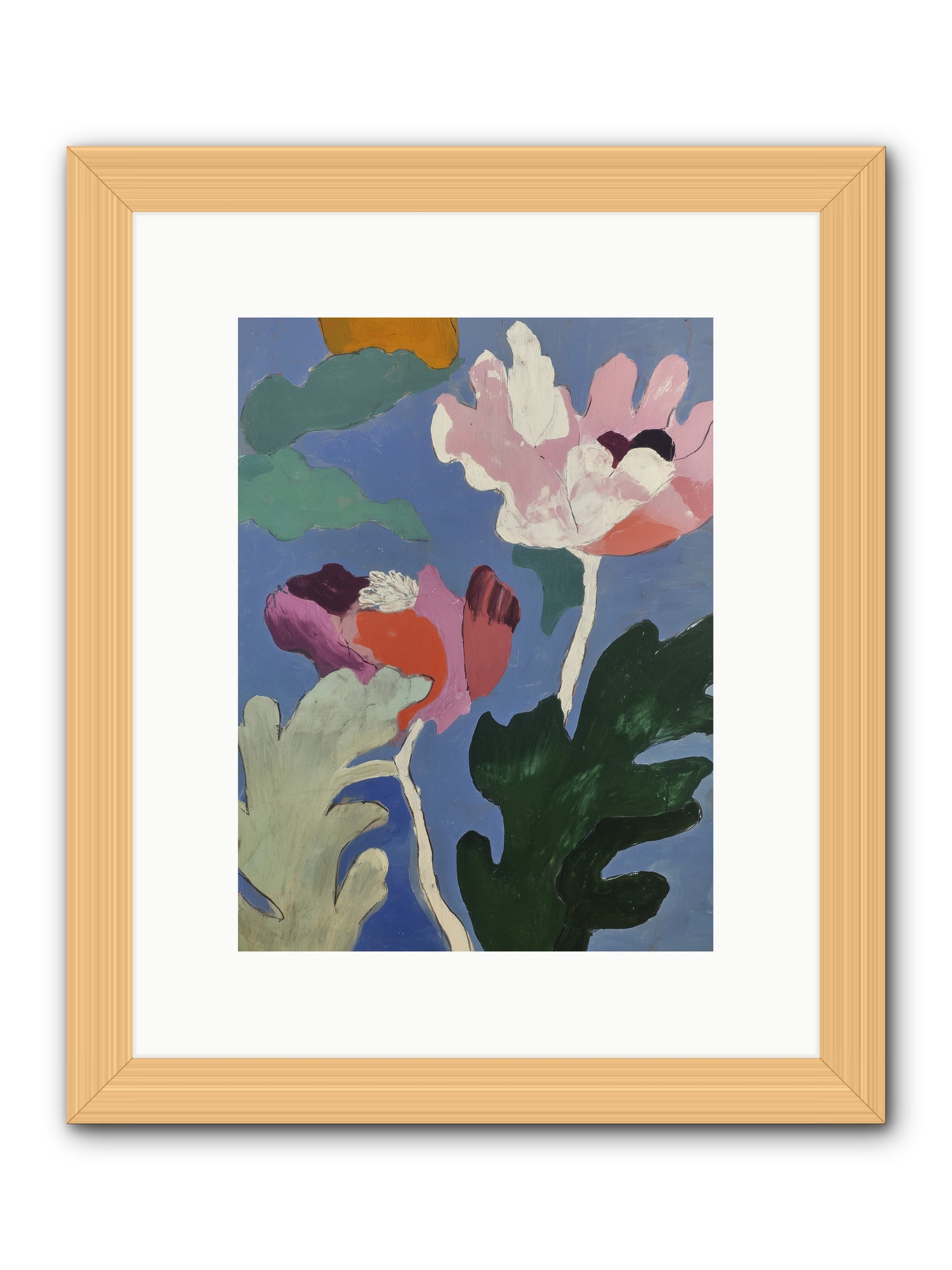 Moth in Fog -- Framed Print - Natural 9x12