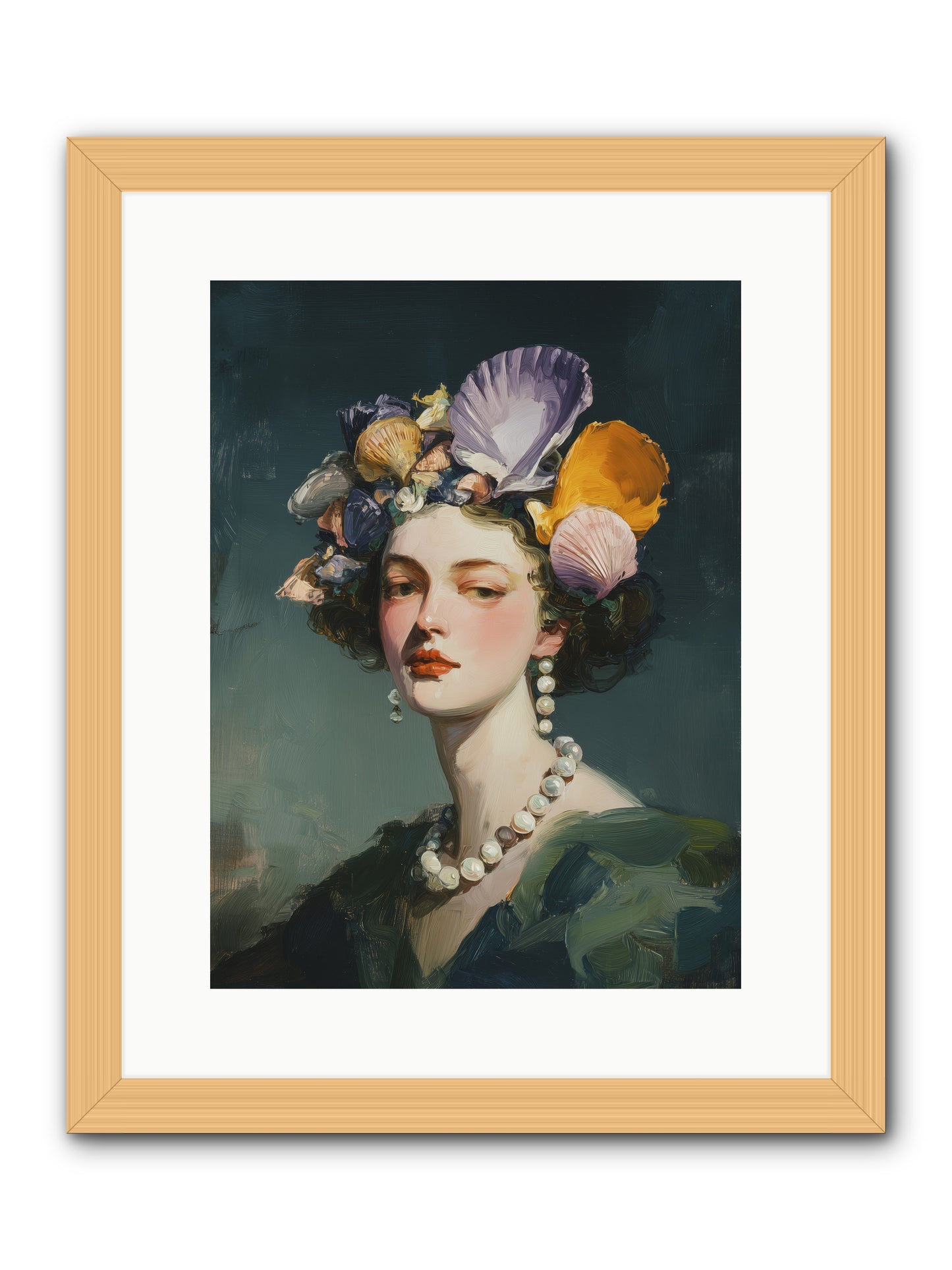 Mother Sea -- Framed Print - Natural 12x16