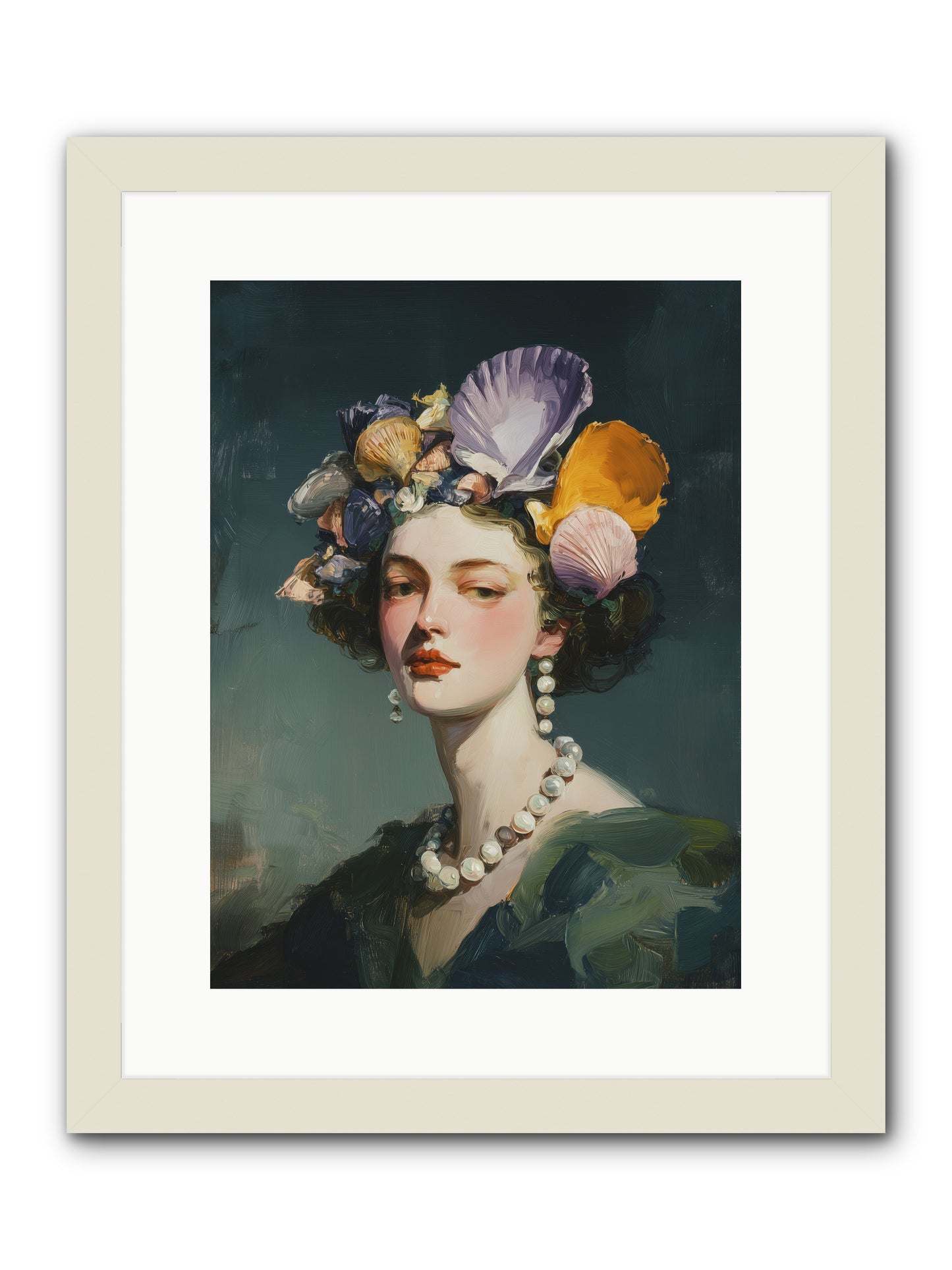 Mother Sea -- Framed Print - White 12x16