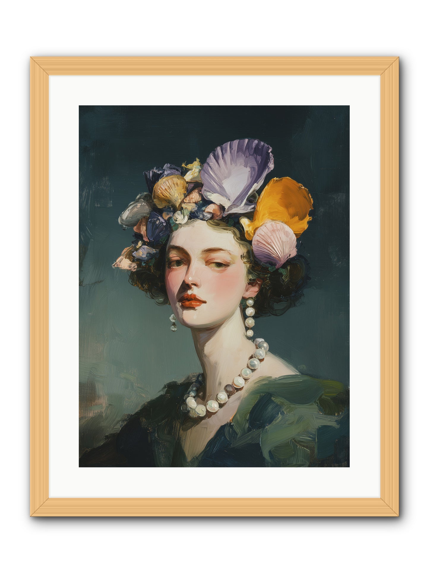 Mother Sea -- Framed Print - Natural 18x24