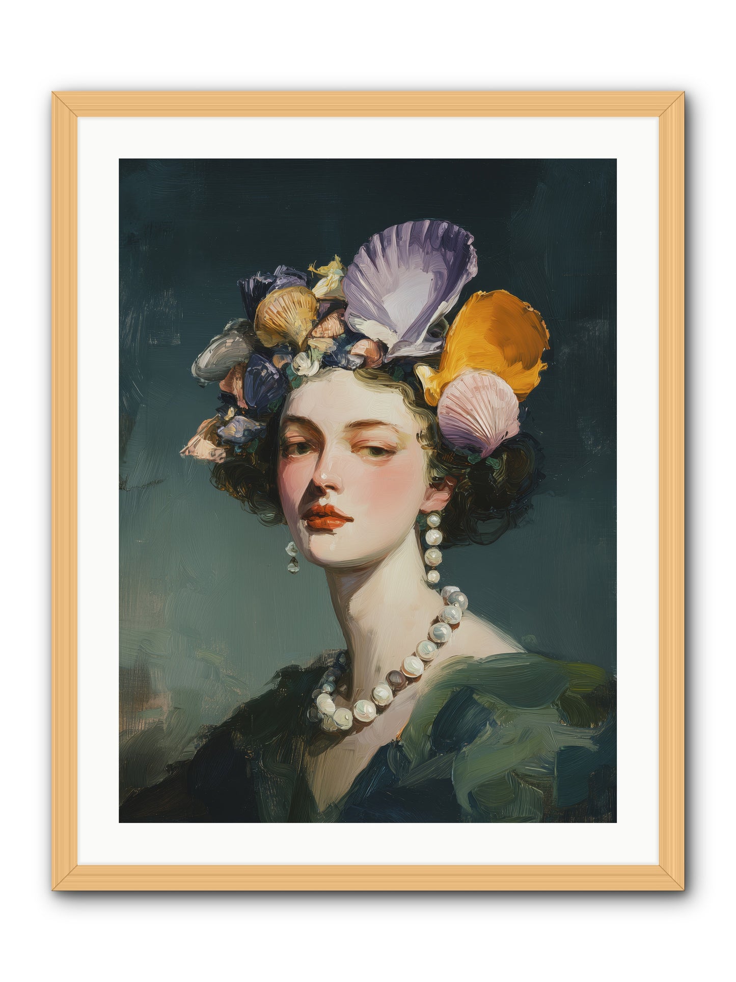 Mother Sea -- Framed Print - Natural 24x32