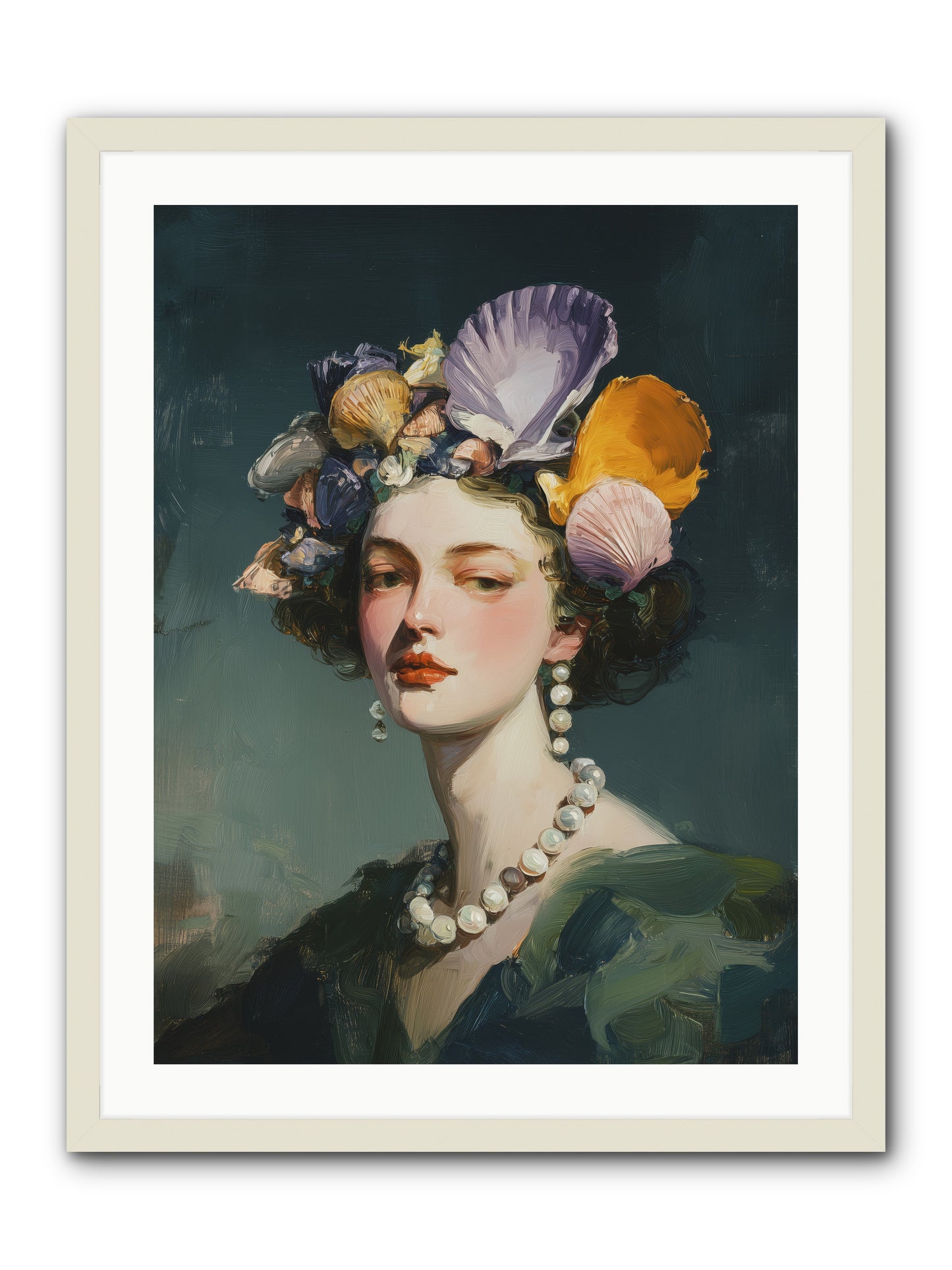 Mother Sea -- Framed Print - White 24x32