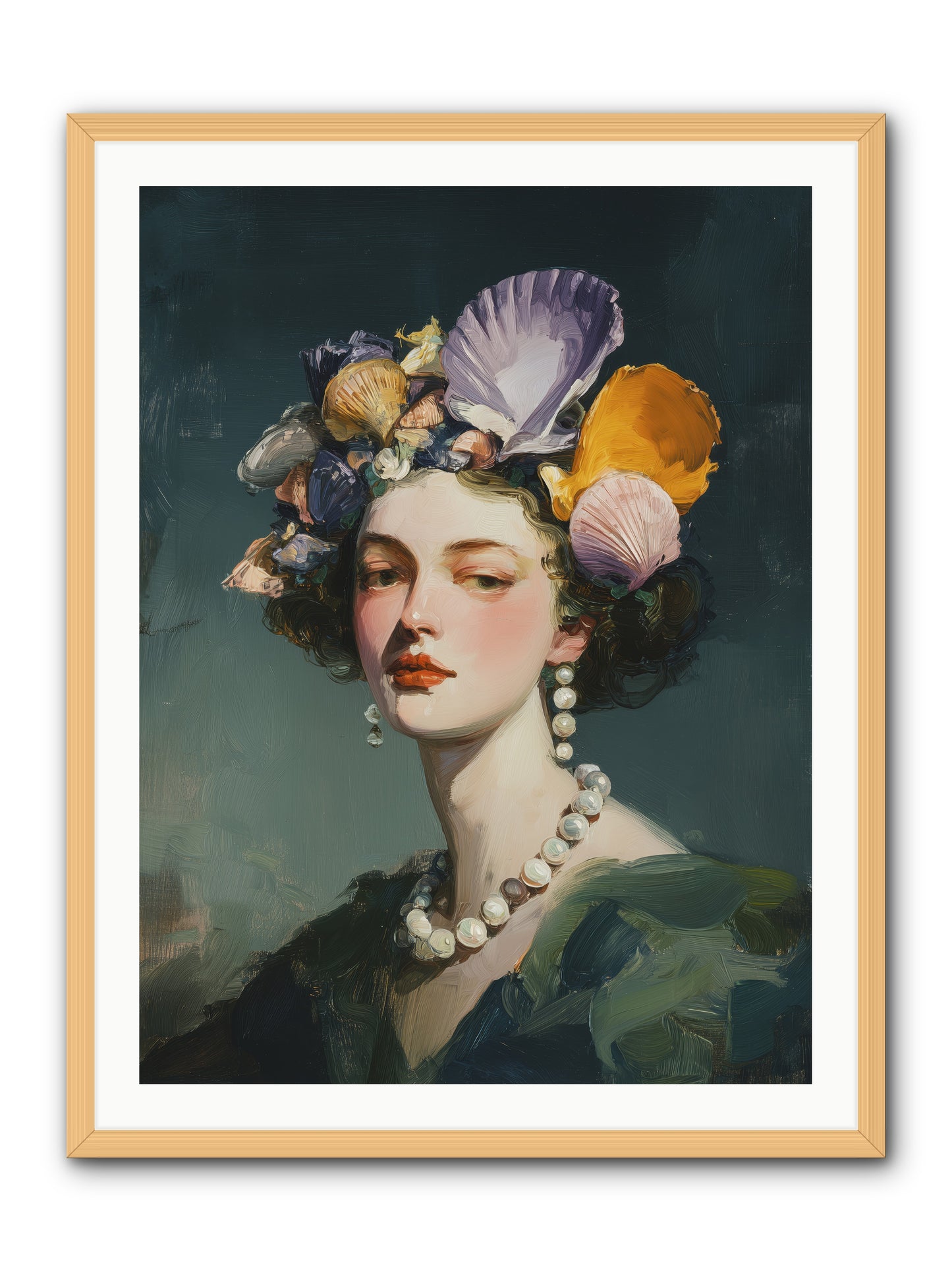 Mother Sea -- Framed Print - Natural 30x40