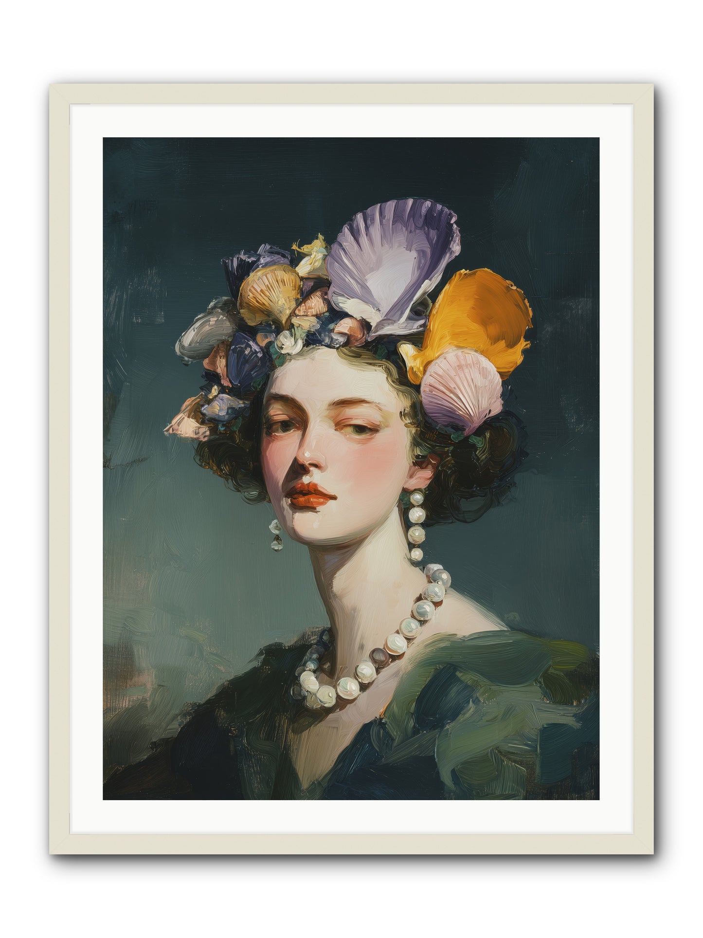 Mother Sea -- Framed Print - White 30x40