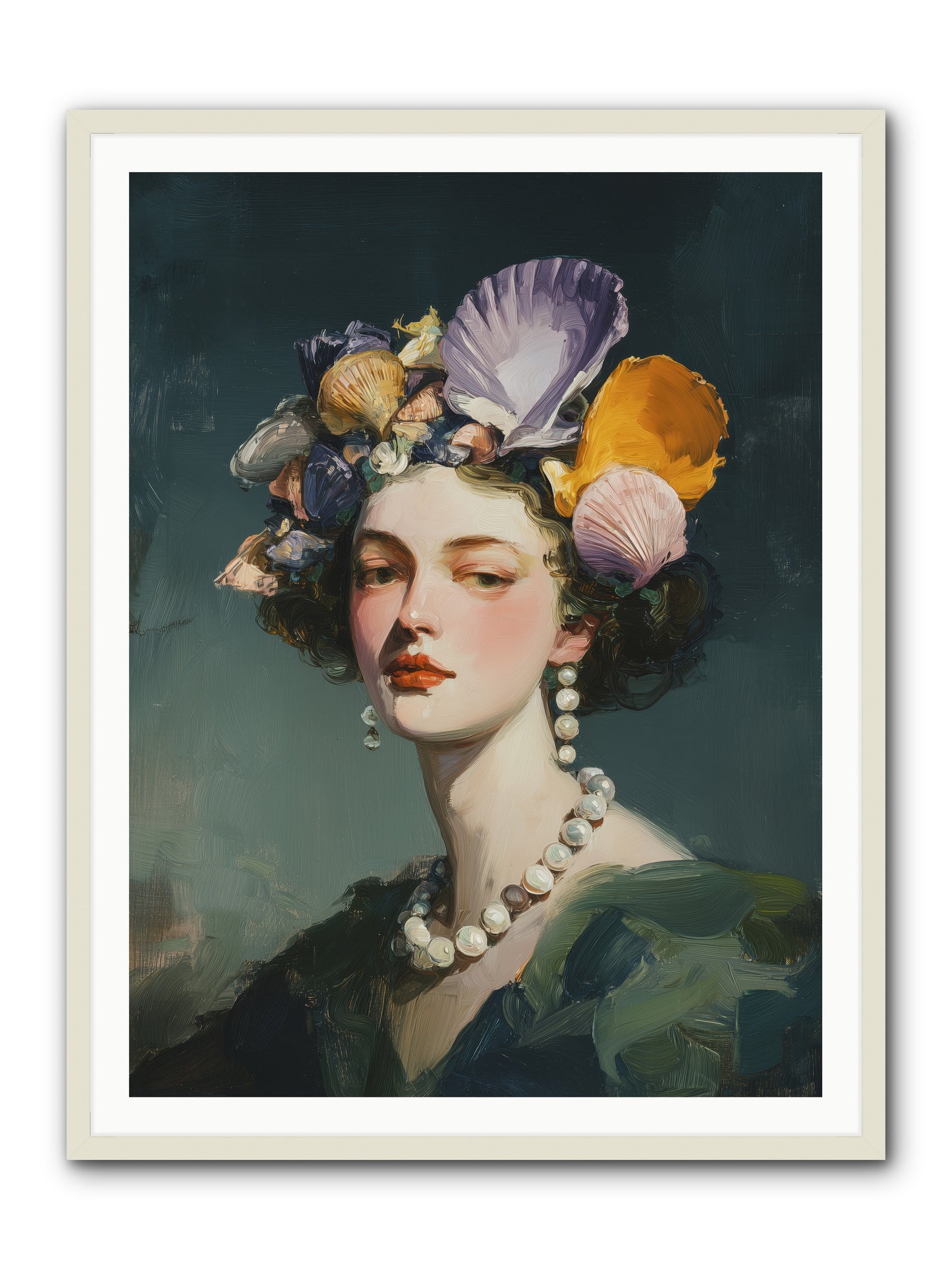 Mother Sea -- Framed Print - White 36x48