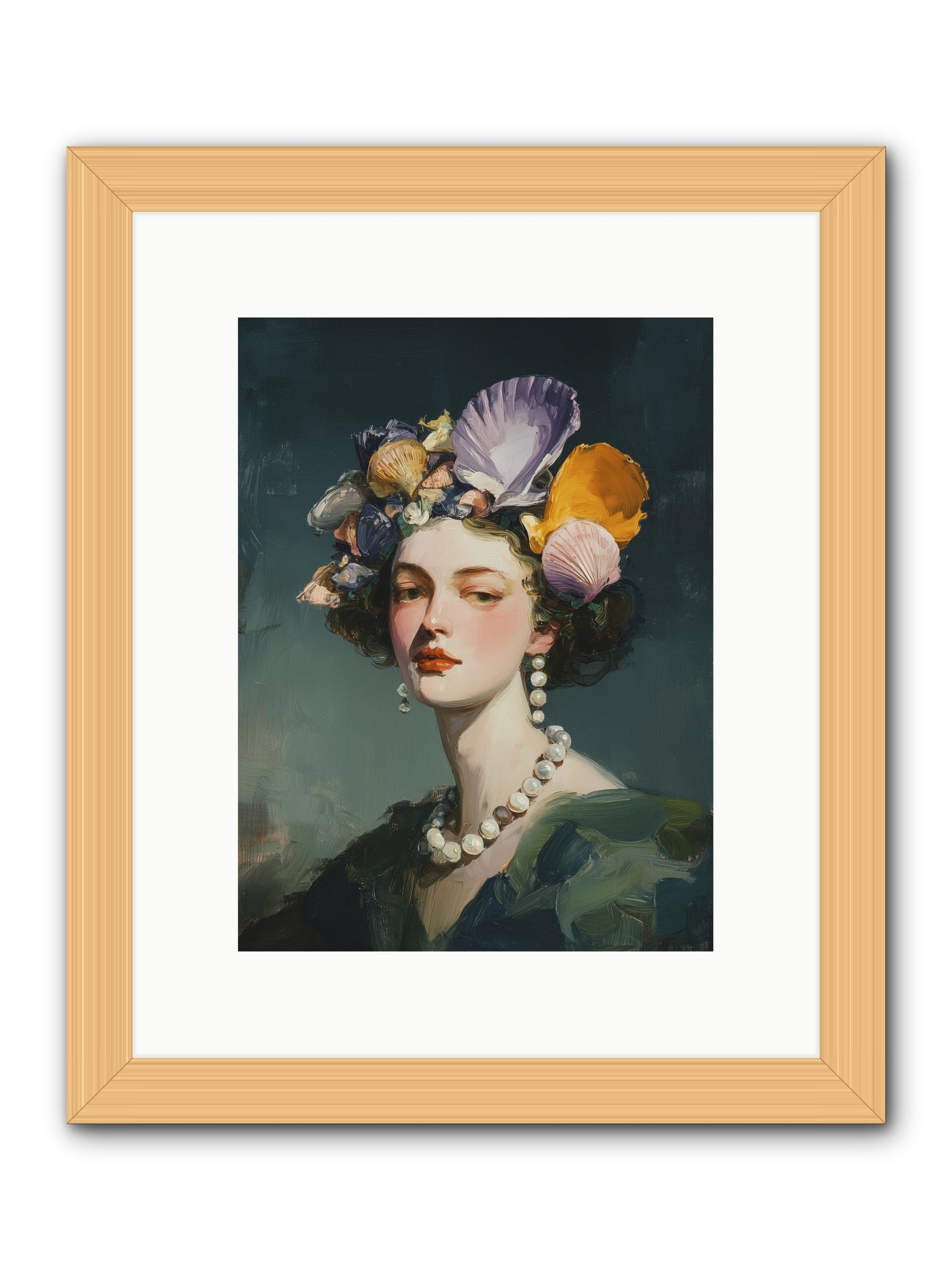 Mother Sea -- Framed Print - Natural 9x12