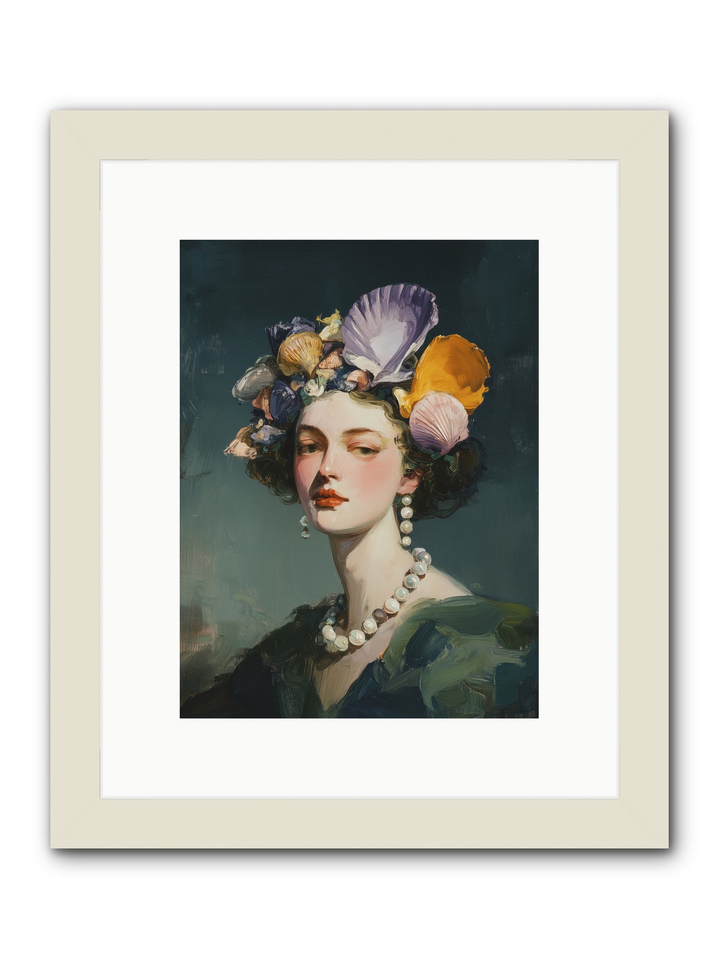 Mother Sea -- Framed Print - White 9x12