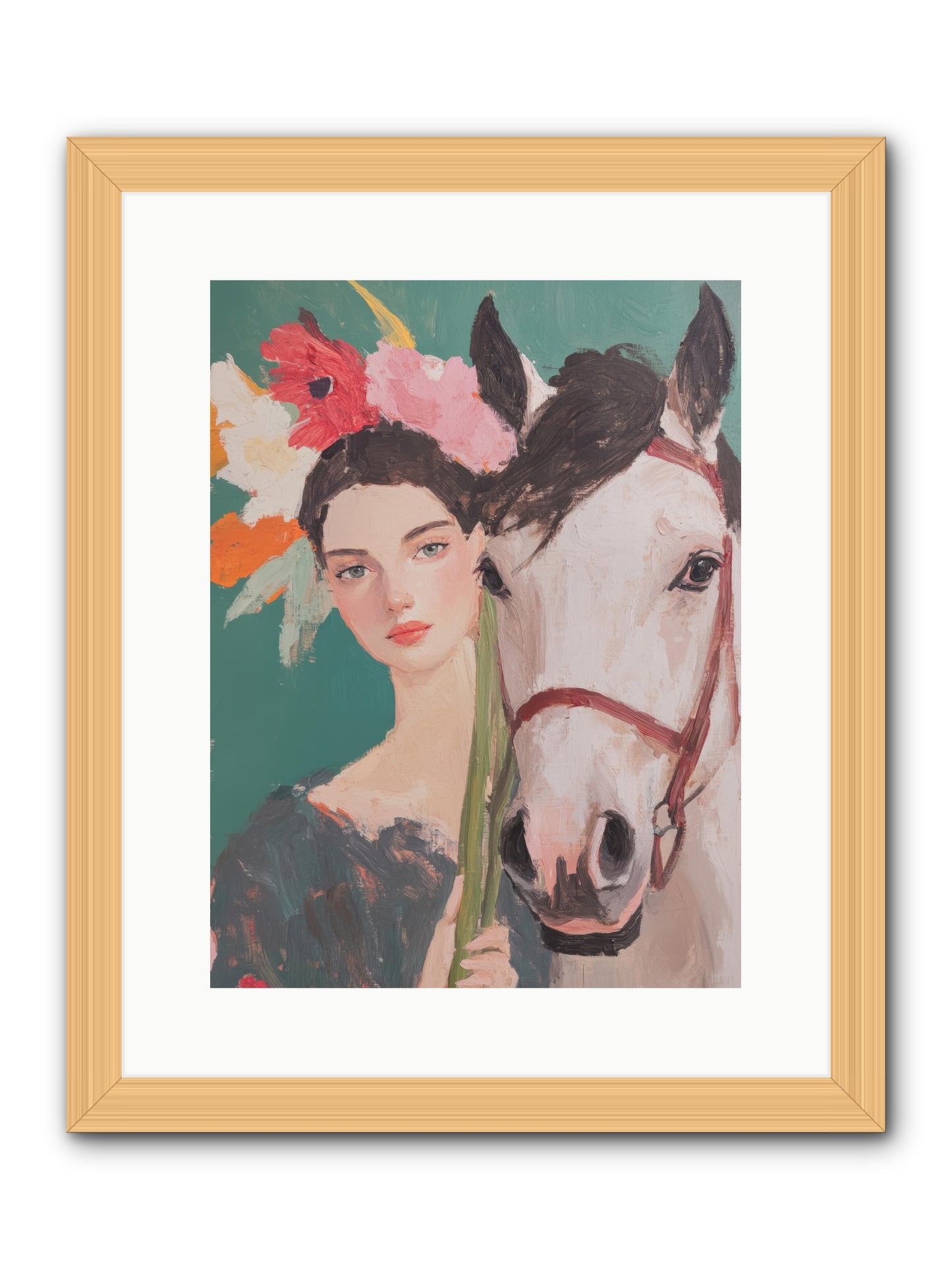 Mountain Echo -- Framed Print - Natural 12x16