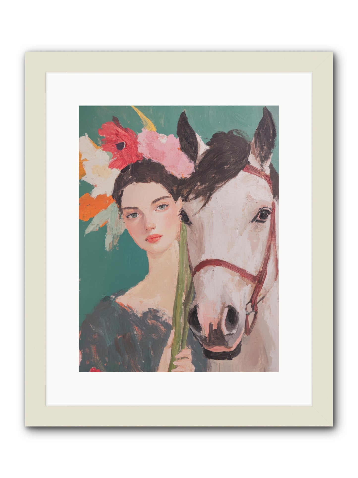 Mountain Echo -- Framed Print - White 12x16