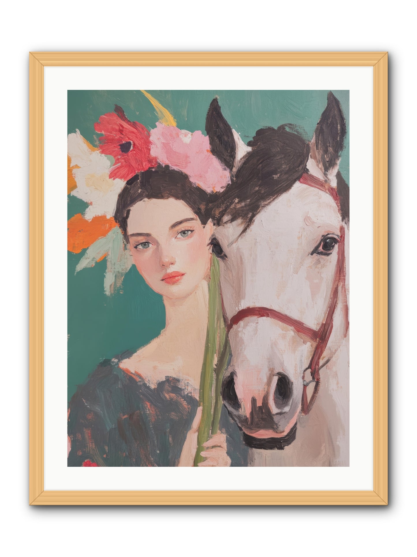 Mountain Echo -- Framed Print - Natural 24x32