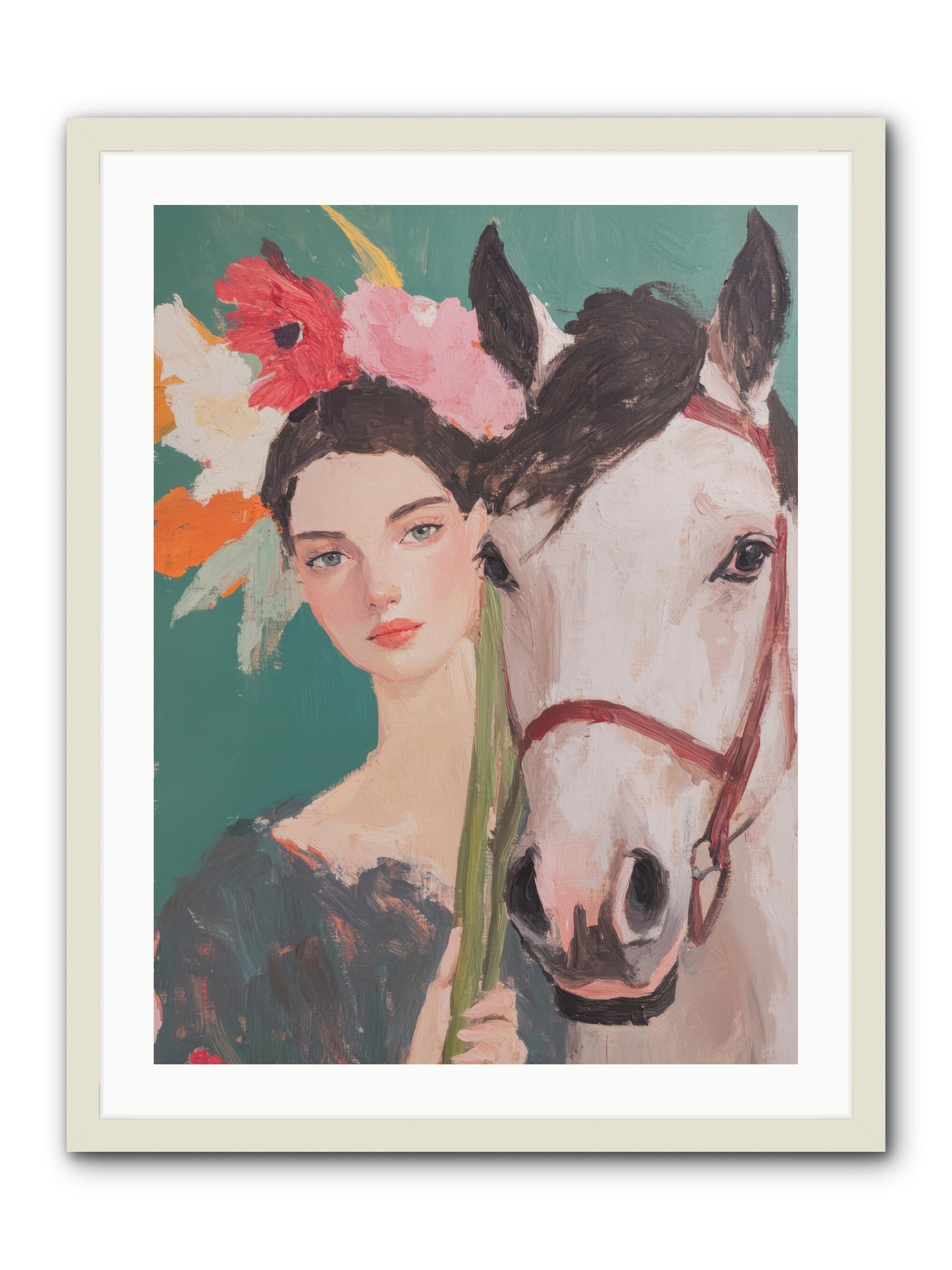 Mountain Echo -- Framed Print - White 24x32