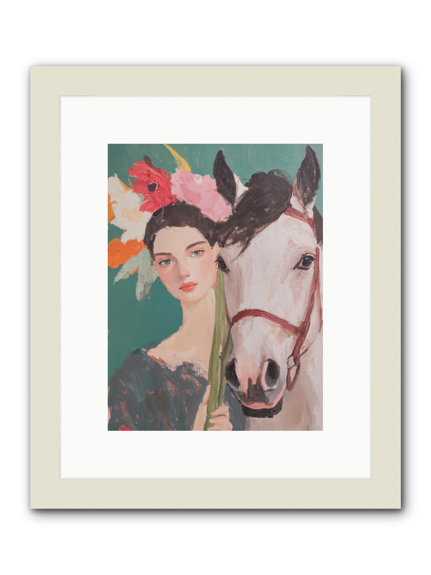 Mountain Echo -- Framed Print - White 9x12