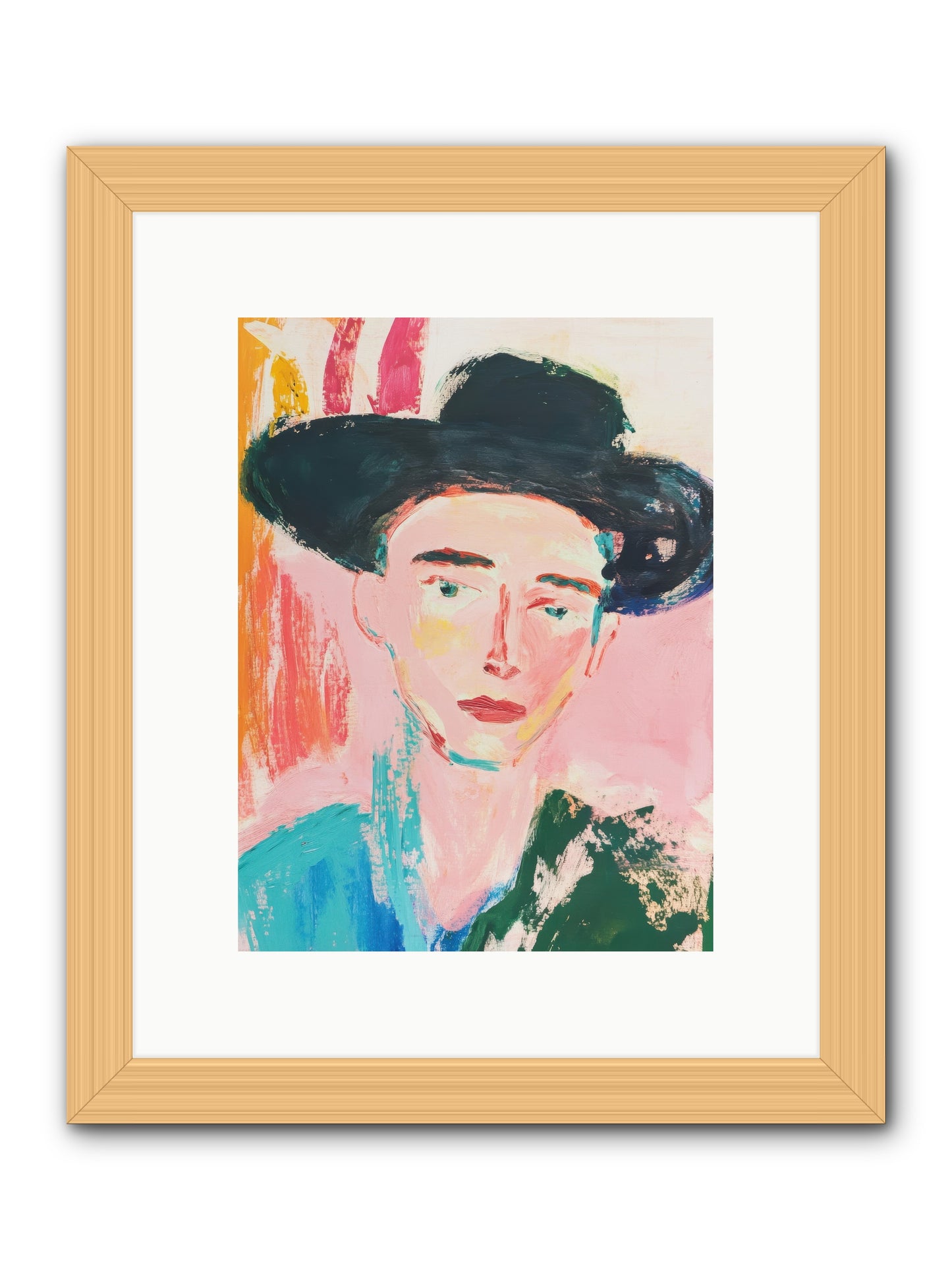 Mountain Man Mason -- Framed Print - Natural 9x12