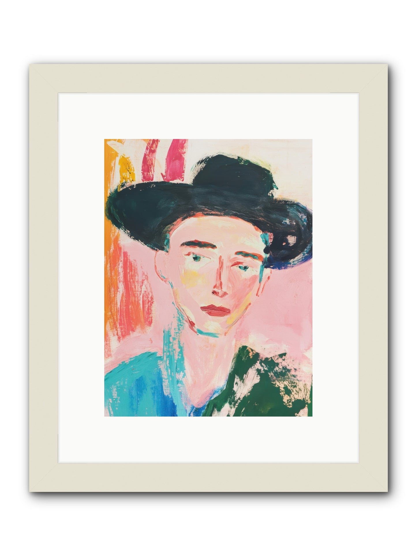 Mountain Man Mason -- Framed Print - White 9x12