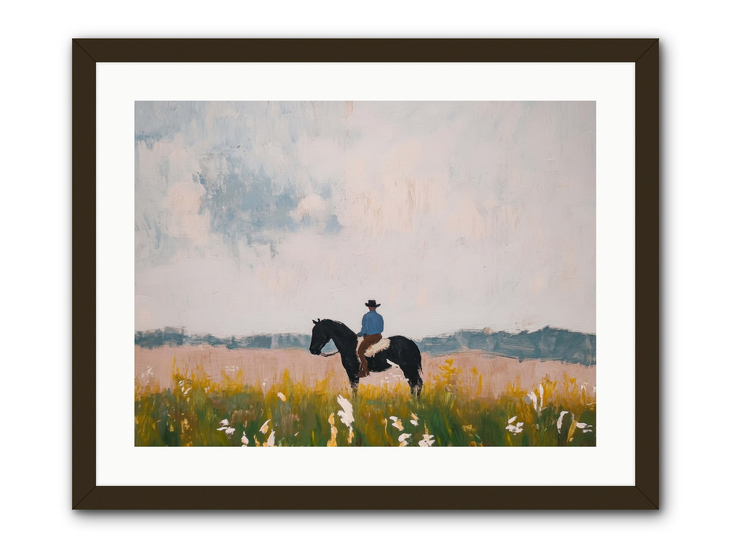 Mountain Silhouette -- Framed Print - Black 24x18