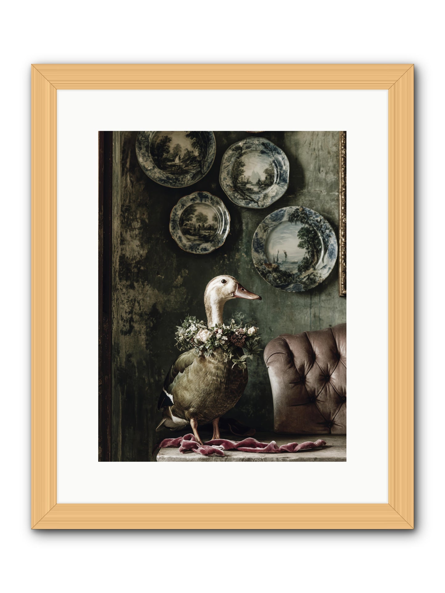 Mulberry -- Framed Print - Natural 12x16