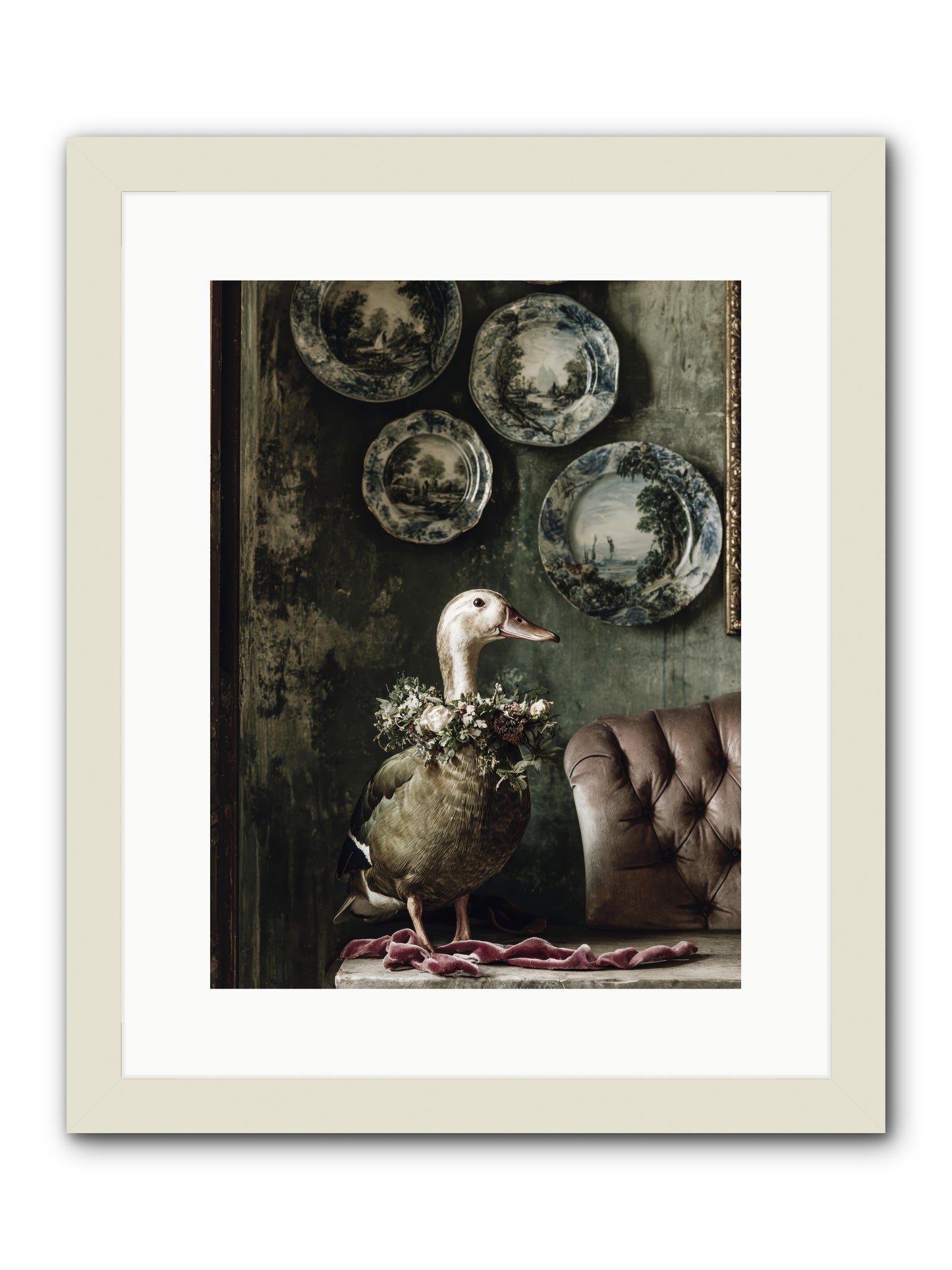 Mulberry -- Framed Print - White 12x16