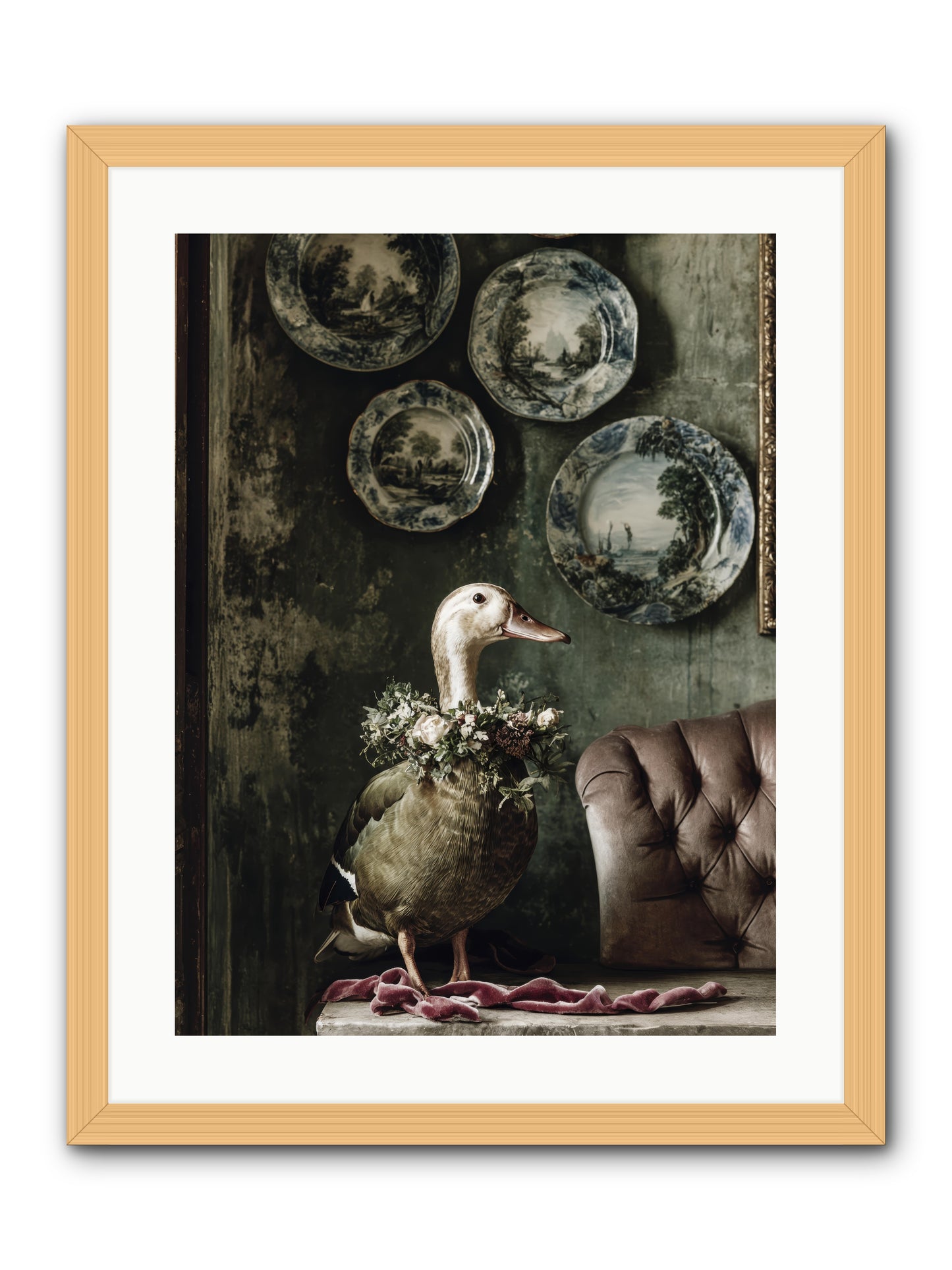 Mulberry -- Framed Print - Natural 18x24