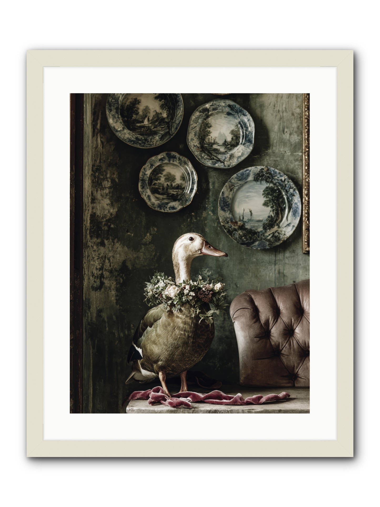Mulberry -- Framed Print - White 18x24