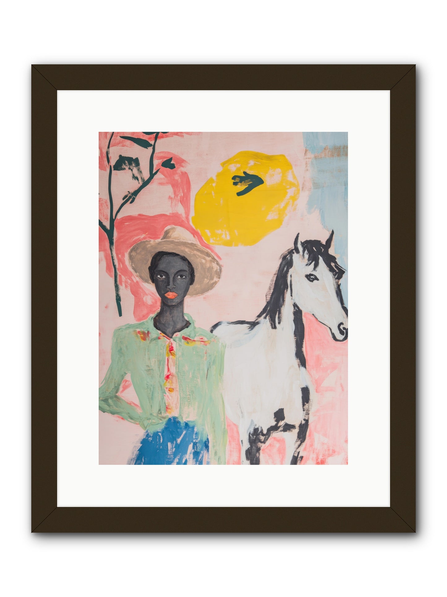 Mustang Whisper -- Framed Print - Black 12x16