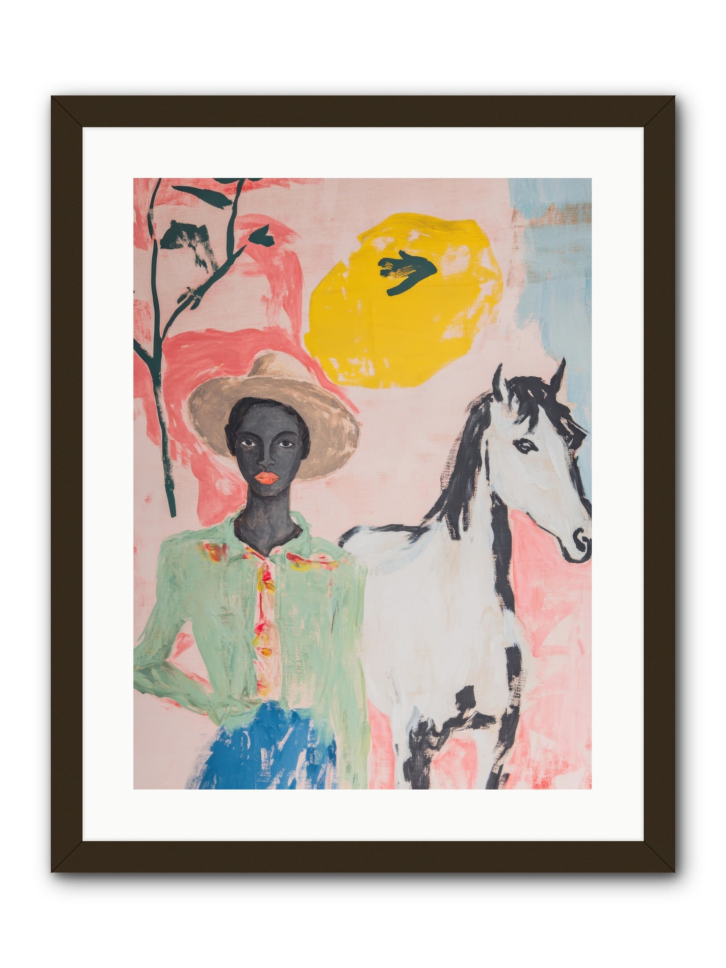 Mustang Whisper -- Framed Print - Black 18x24