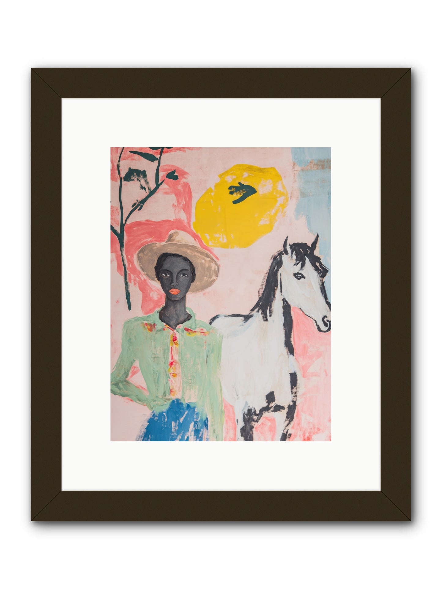 Mustang Whisper -- Framed Print - Black 9x12
