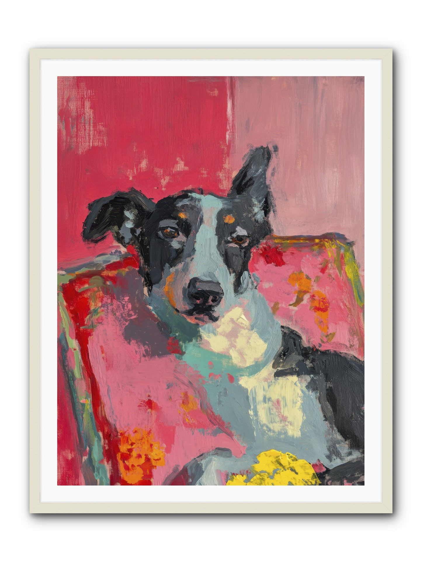 My Forever Buddy -- Framed Print - White 36x48