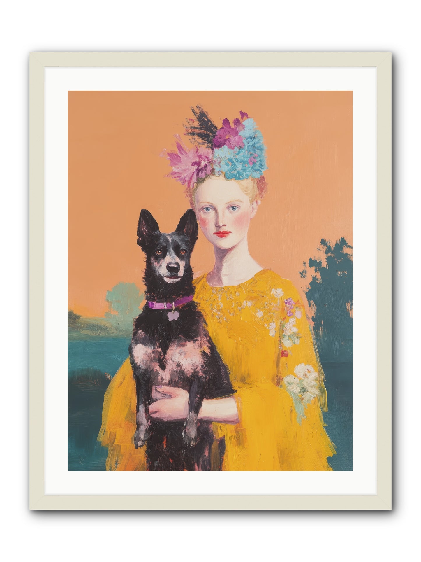 My Heartbeat -- Framed Print - White 24x32