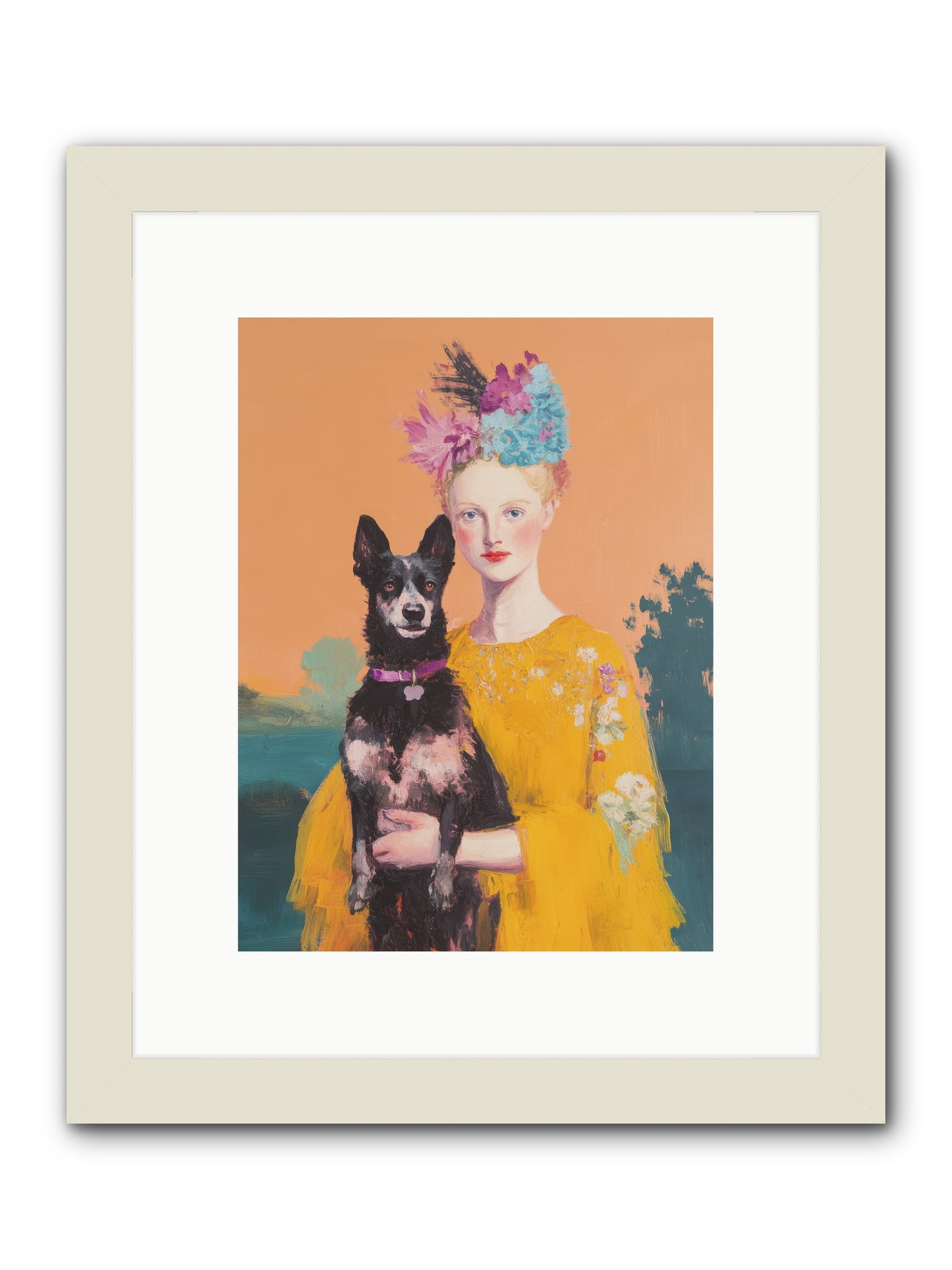 My Heartbeat -- Framed Print - White 9x12