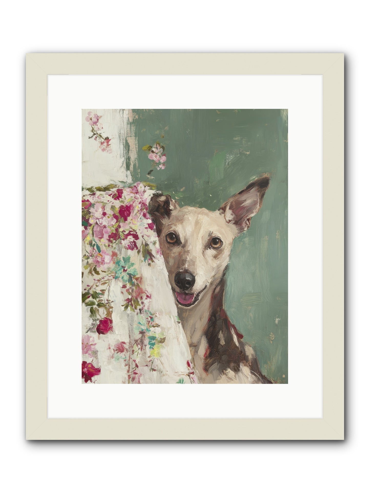 My Heart's Delight -- Framed Print - White 12x16