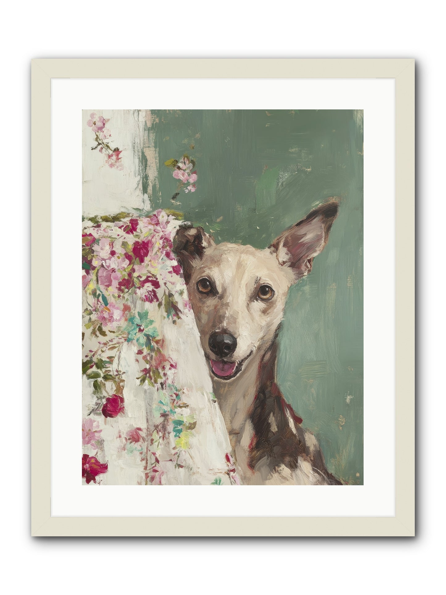 My Heart's Delight -- Framed Print - White 18x24