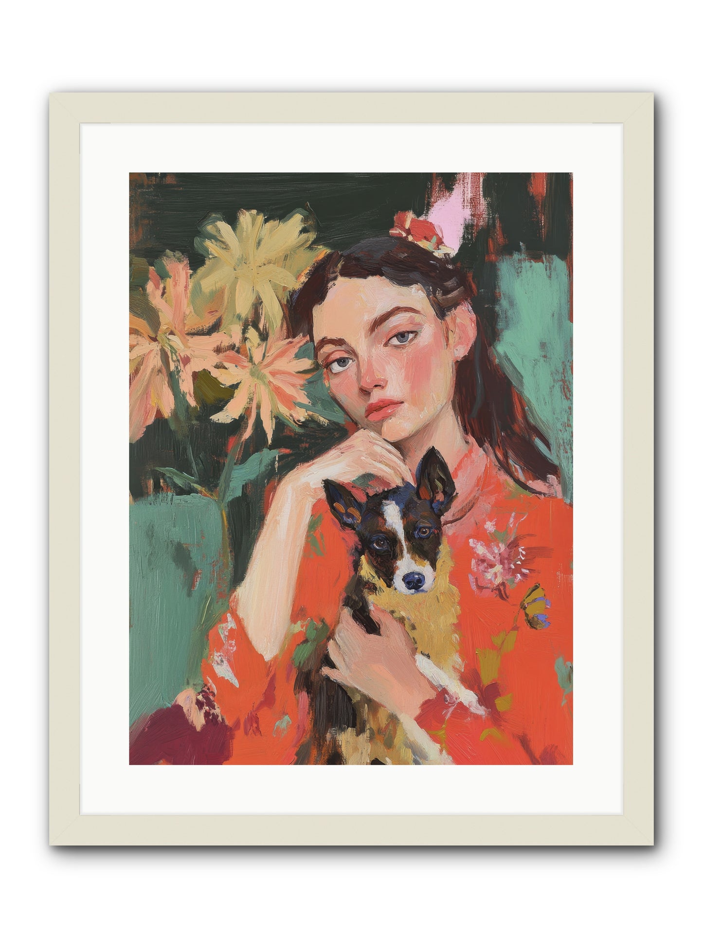 My Other Half -- Framed Print - White 18x24