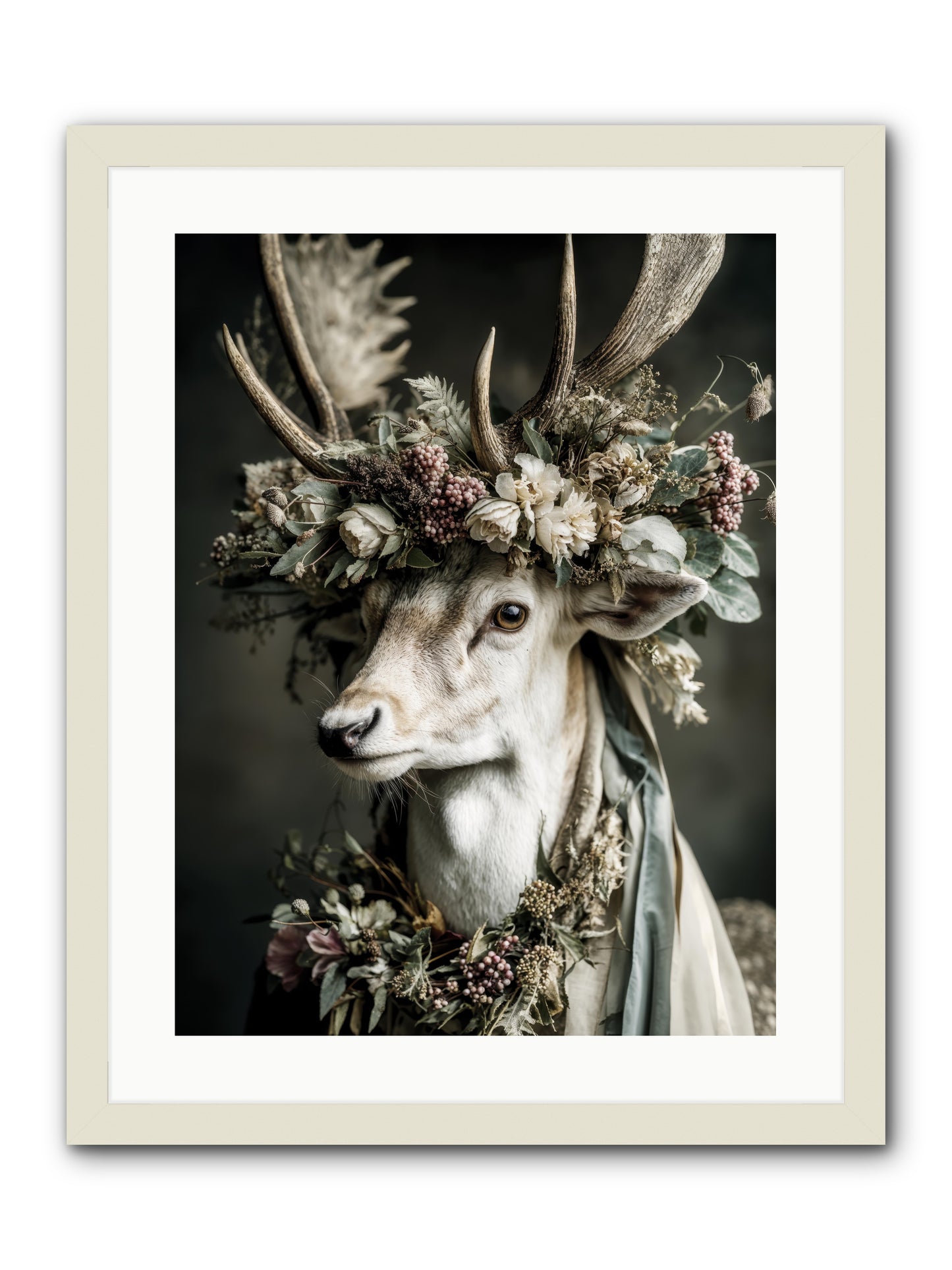 Nanette -- Framed Print - White 18x24
