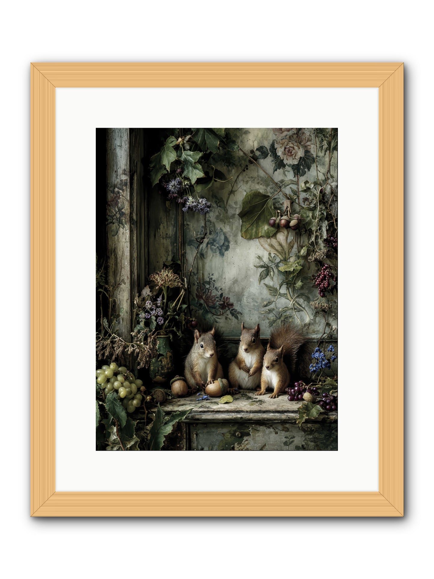 Nature’s Quiet CollectorsREZ -- Framed Print - Natural 12x16