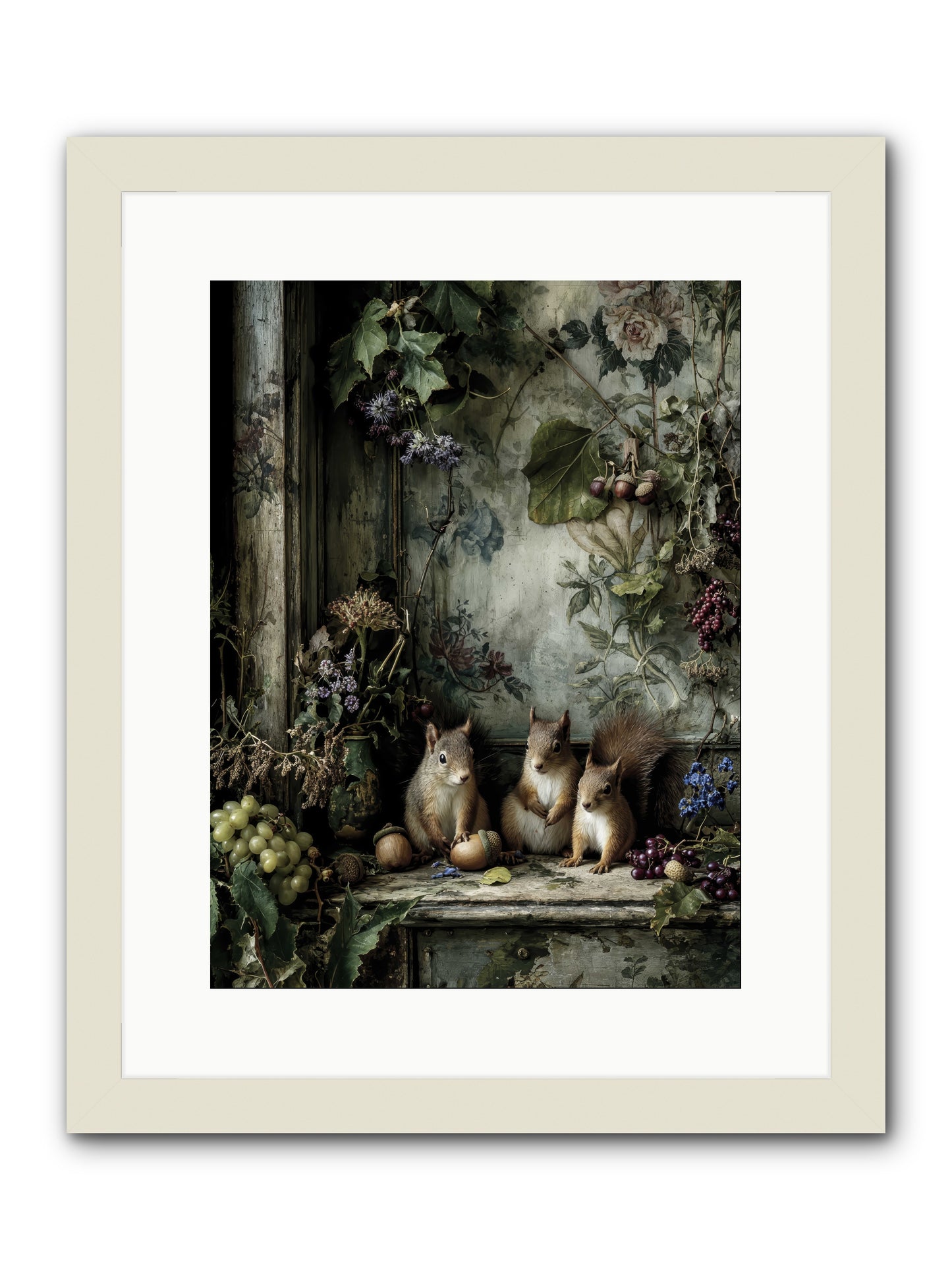 Nature’s Quiet CollectorsREZ -- Framed Print - White 12x16