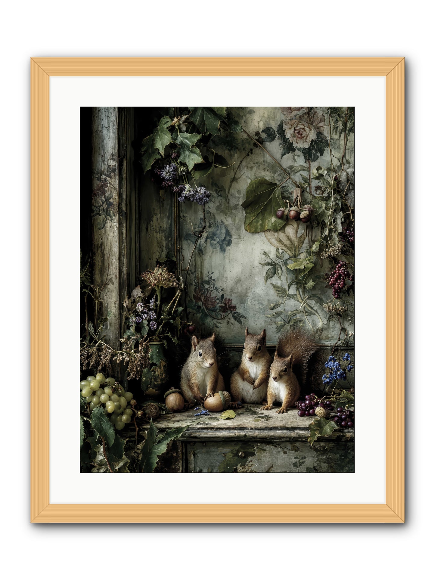 Nature’s Quiet CollectorsREZ -- Framed Print - Natural 18x24