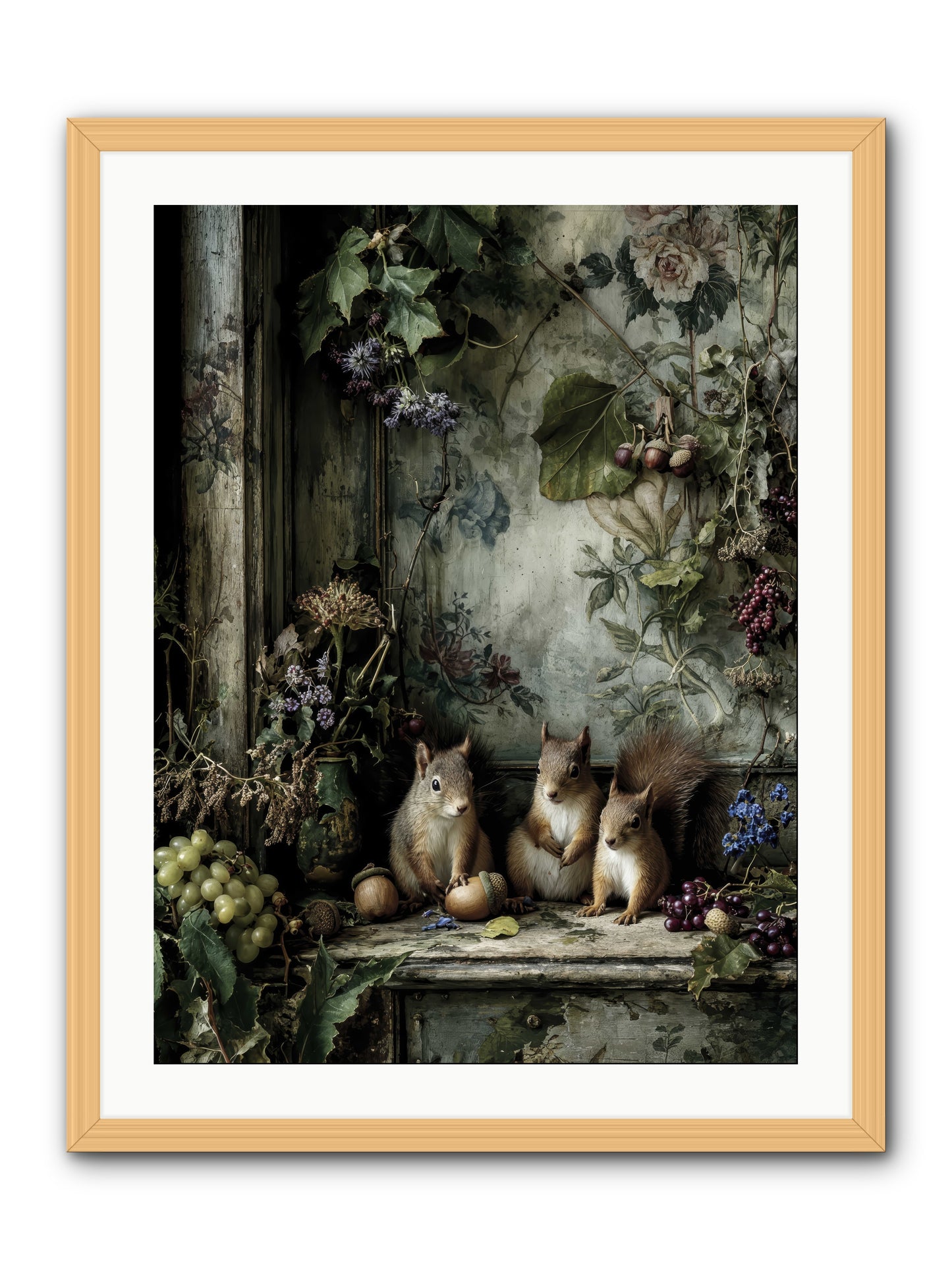 Nature’s Quiet CollectorsREZ -- Framed Print - Natural 24x32