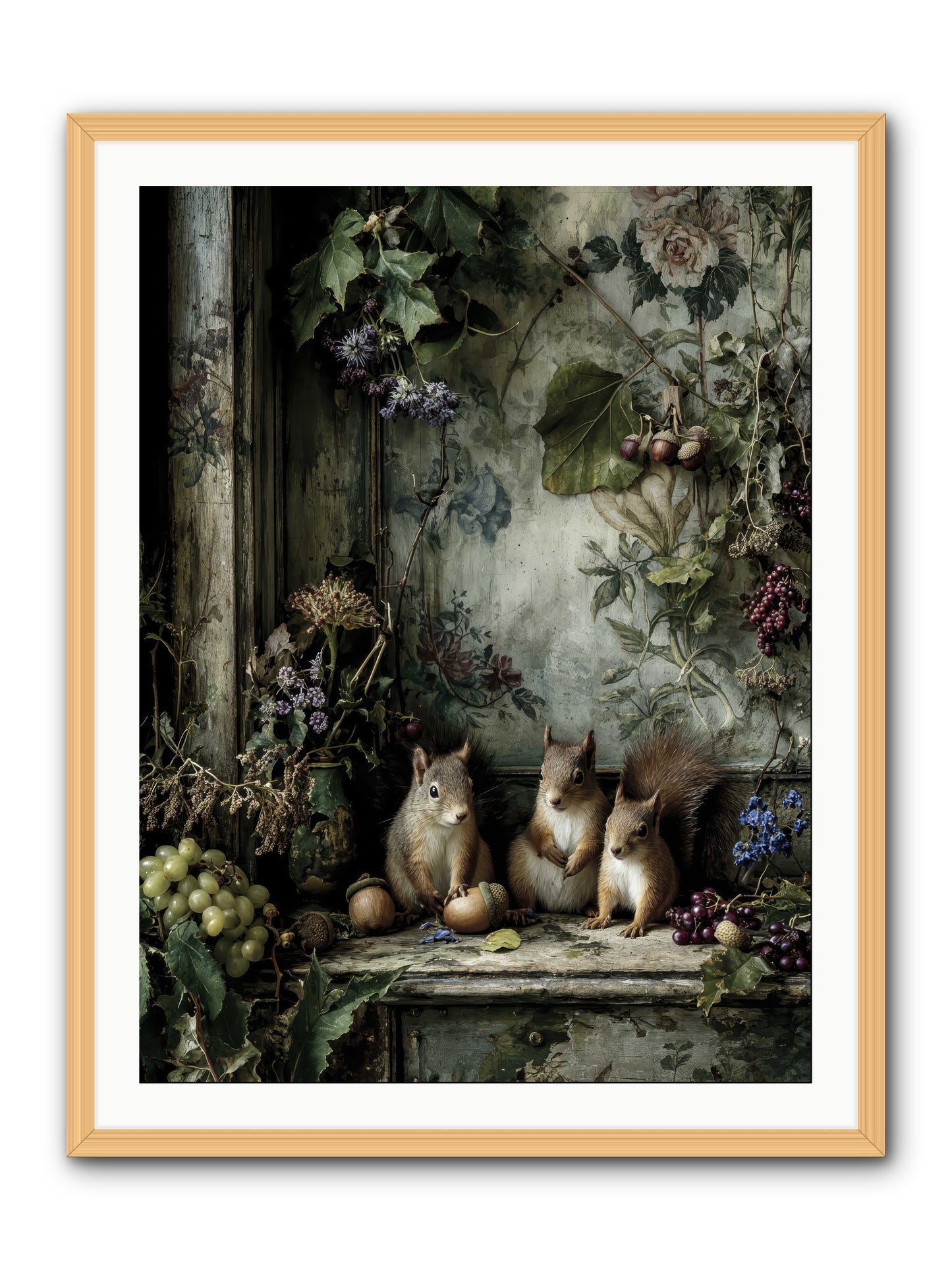 Nature’s Quiet CollectorsREZ -- Framed Print - Natural 30x40