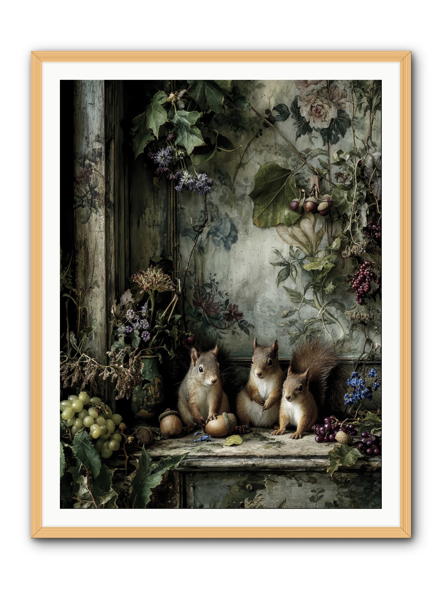 Nature’s Quiet CollectorsREZ -- Framed Print - Natural 36x48