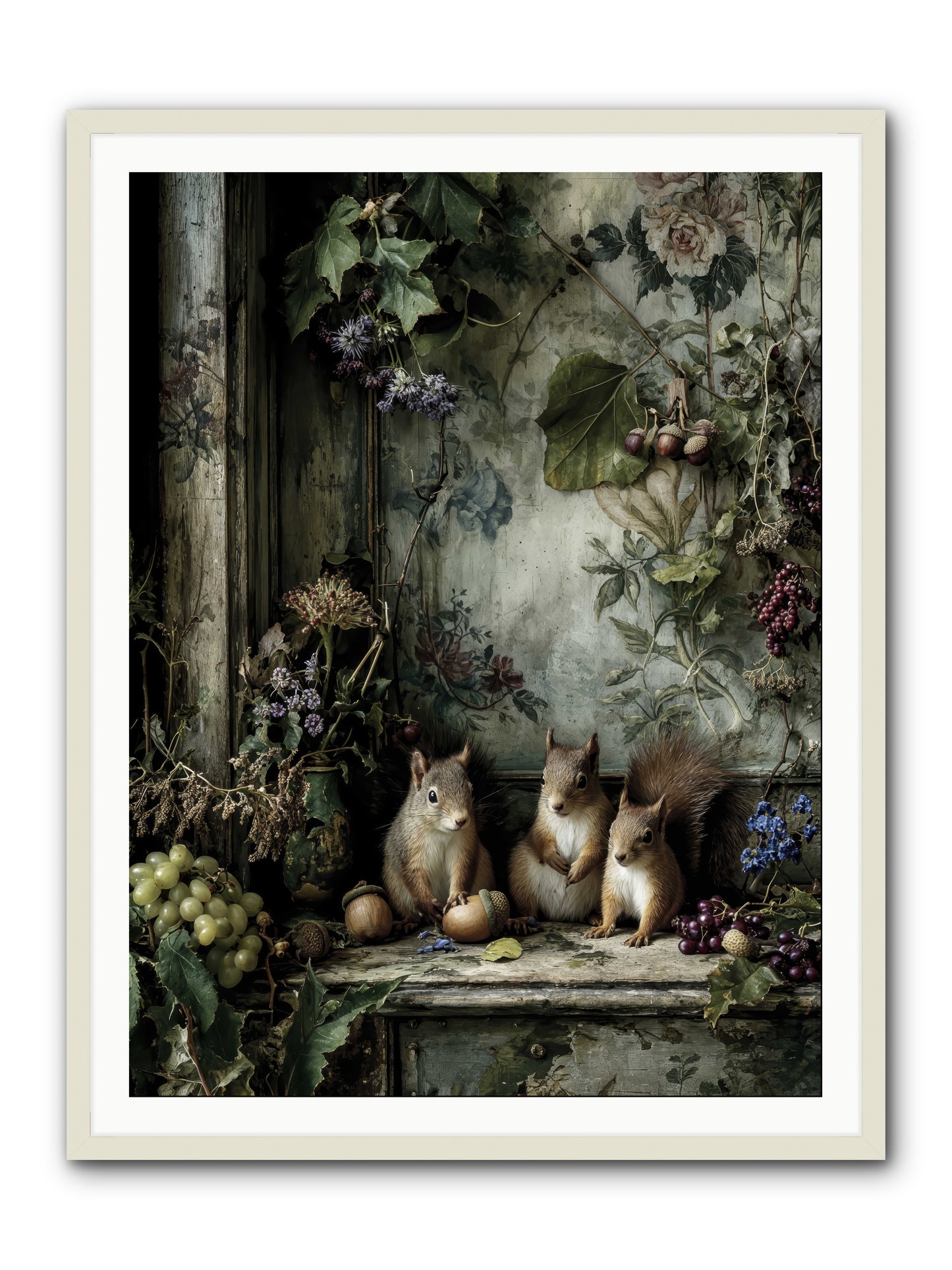 Nature’s Quiet CollectorsREZ -- Framed Print - White 36x48