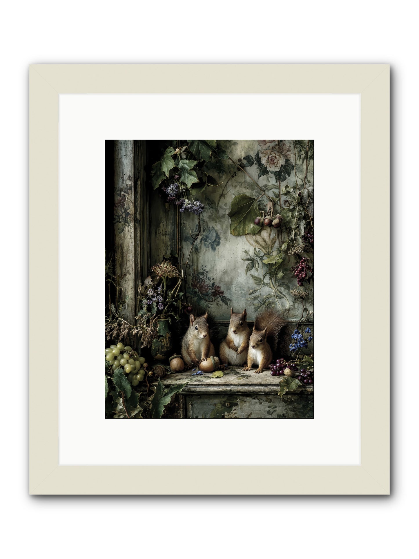 Nature’s Quiet CollectorsREZ -- Framed Print - White 9x12