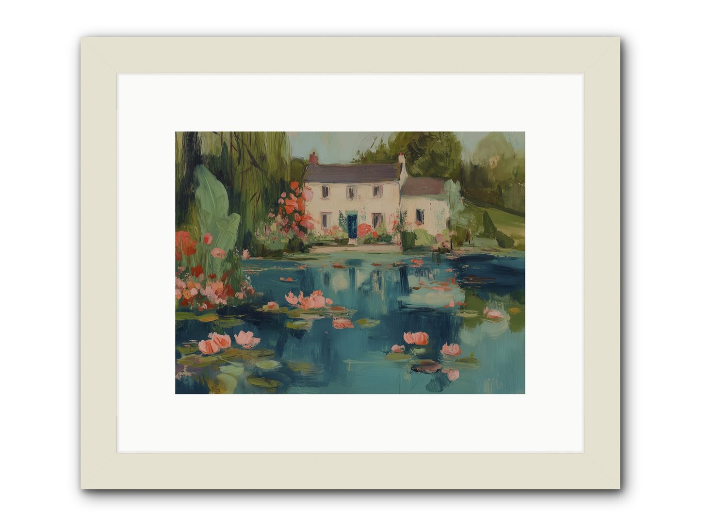 Nature's Looking Glass -- Framed Print - White 12x9