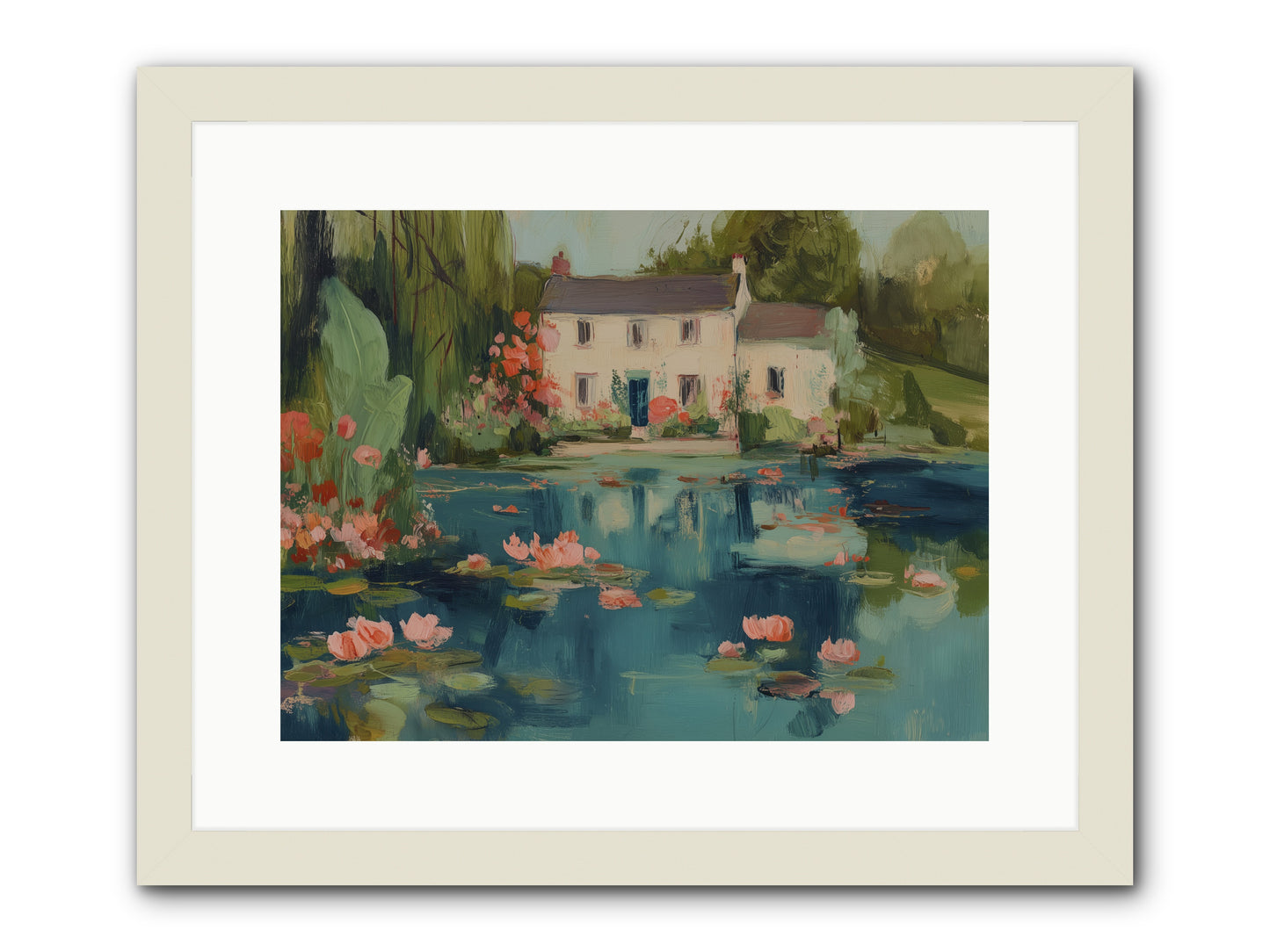 Nature's Looking Glass -- Framed Print - White 16x12