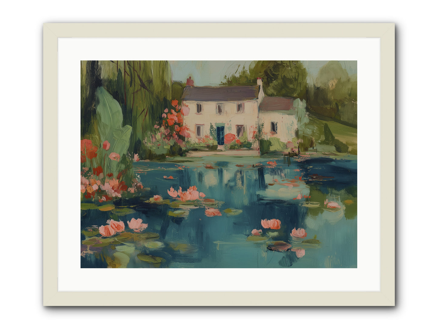 Nature's Looking Glass -- Framed Print - White 24x18