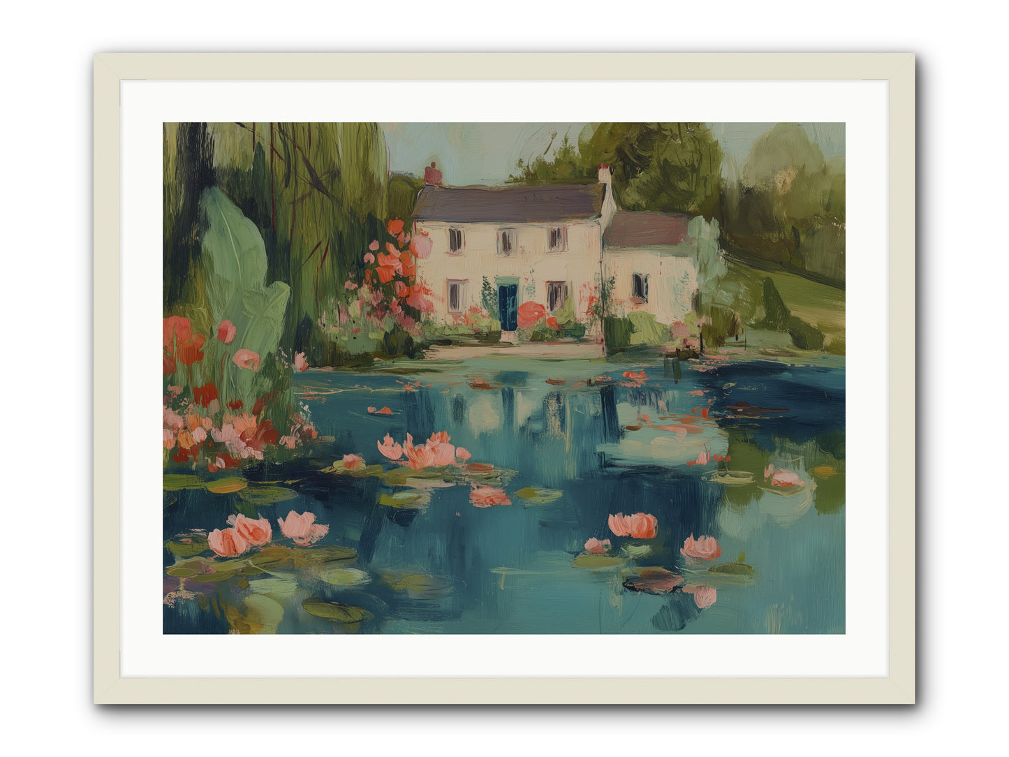 Nature's Looking Glass -- Framed Print - White 32x24