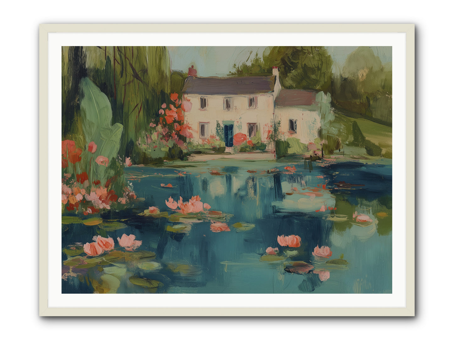Nature's Looking Glass -- Framed Print - White 48x36