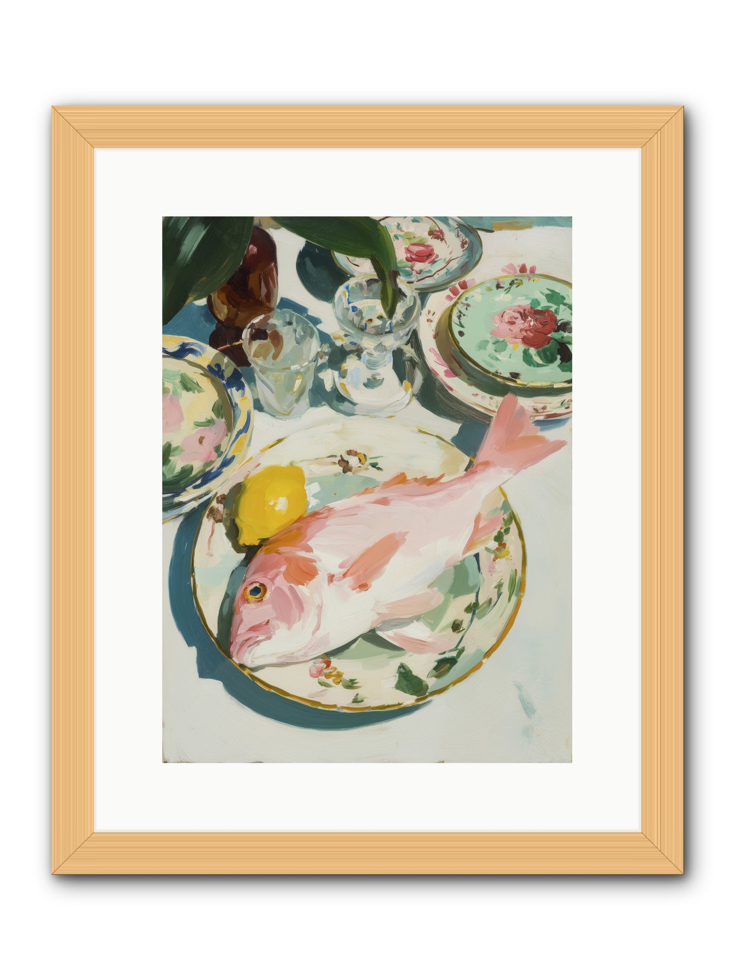 Nature's Table -- Framed Print - Natural 12x16