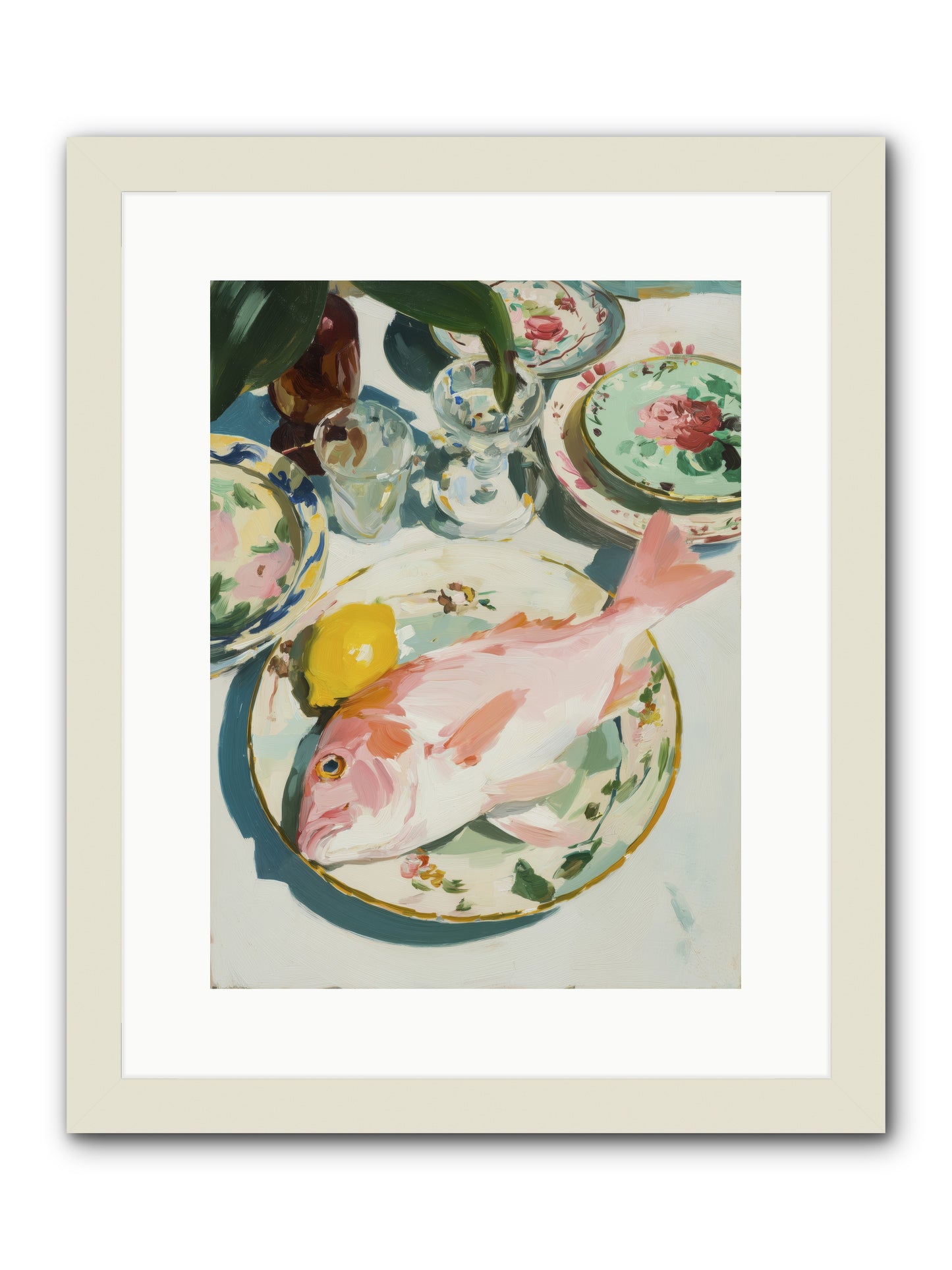 Nature's Table -- Framed Print - White 12x16